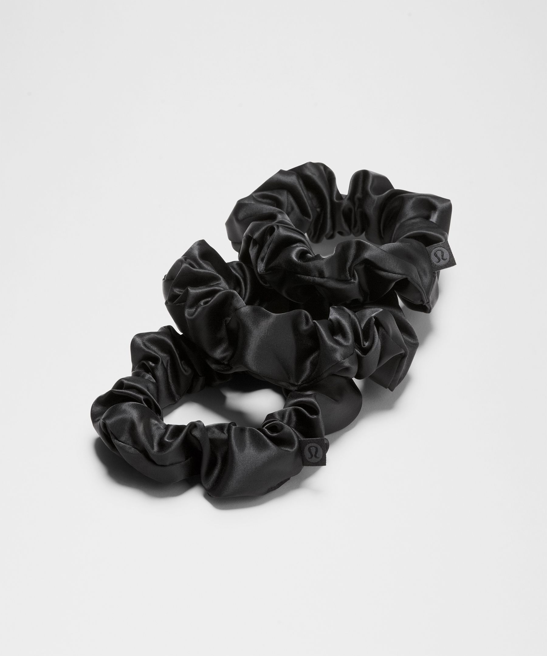 Uplifting Scrunchies Satin 3 Pack - Black,Neutral