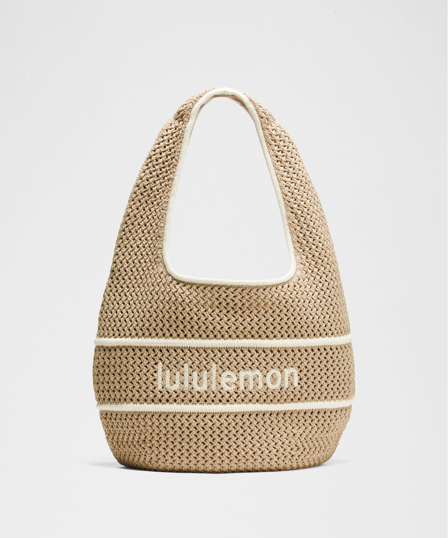Lululemon - Cotton Crochet Shoulder Bag 7l - Nutmeg/light Ivory