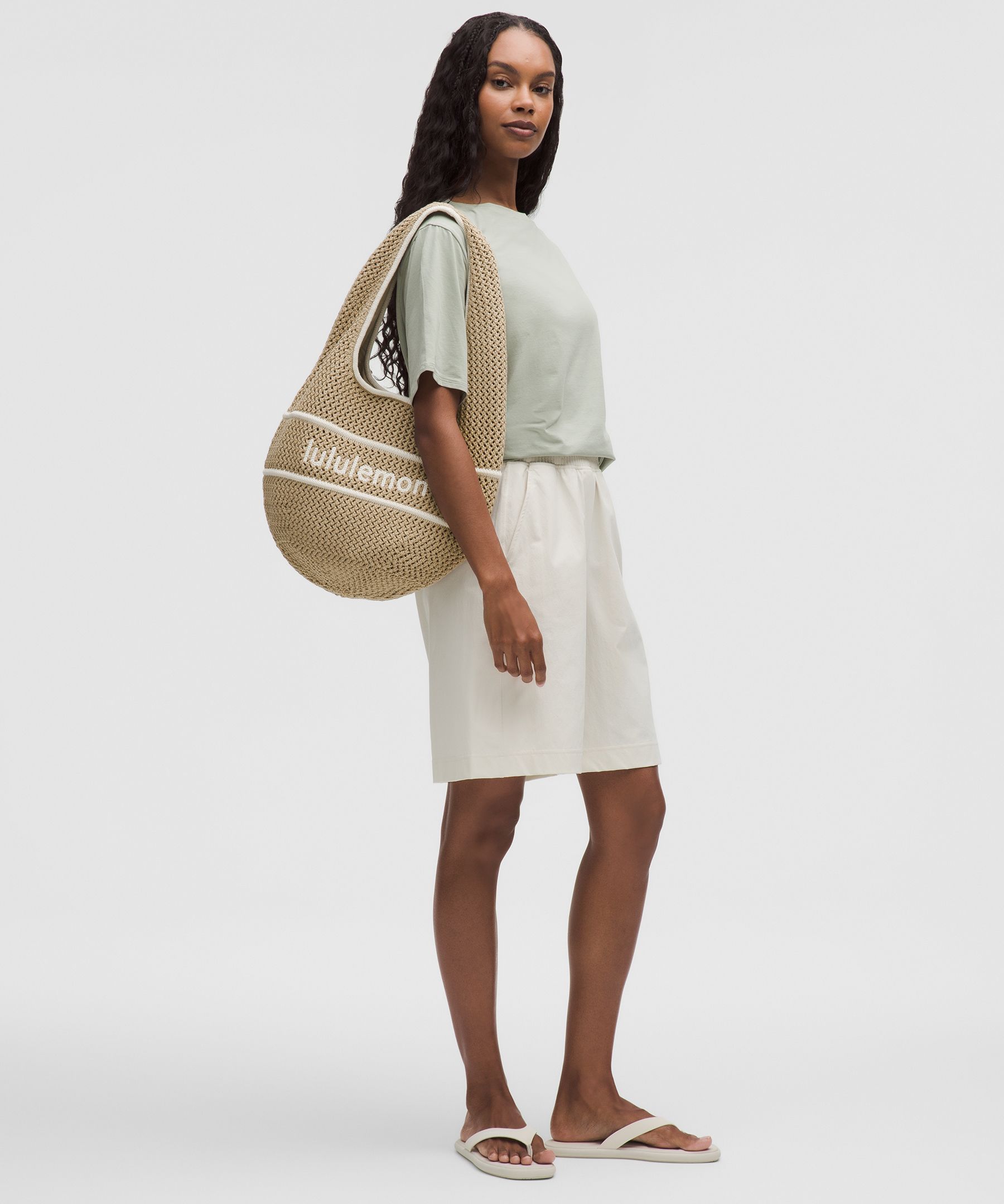 Cotton Crochet Shoulder Bag 7L