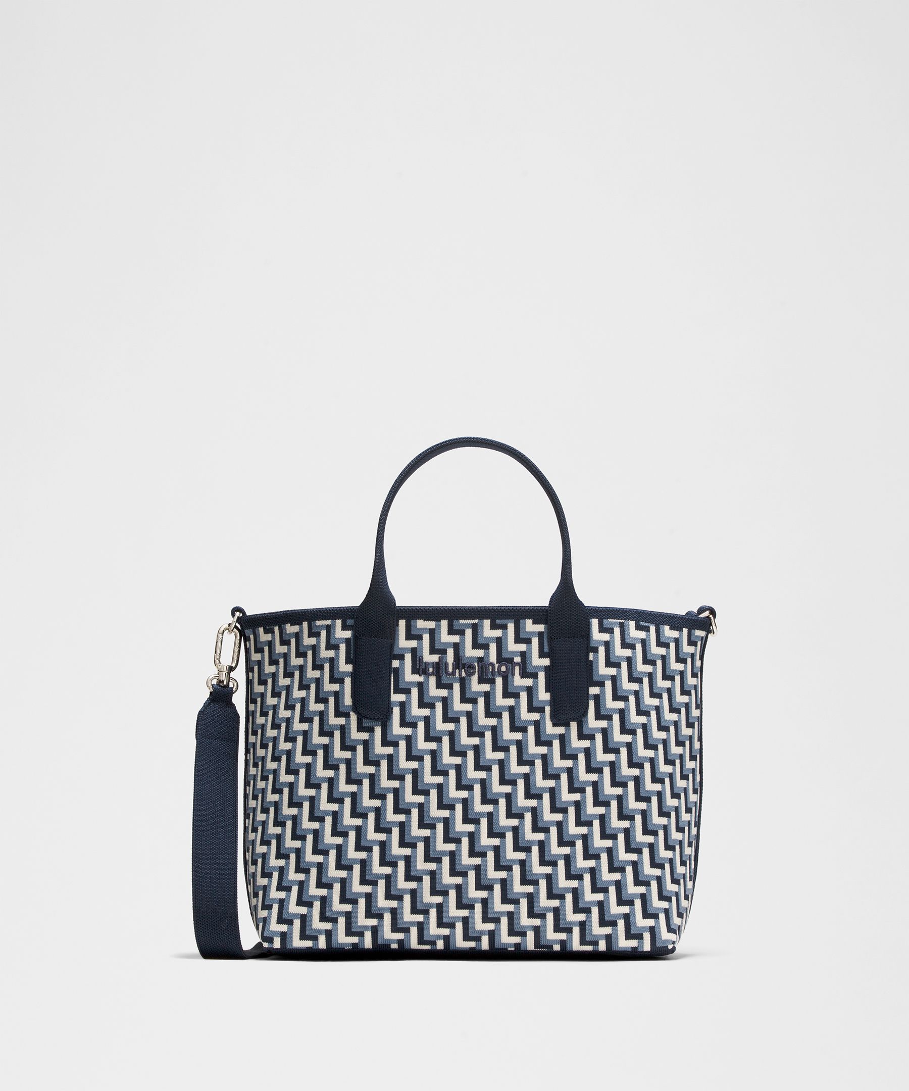 Lululemon - Classic Knit Small Tote Bag 8l - Blue,white/club Blue/washed Denim/light Ivory