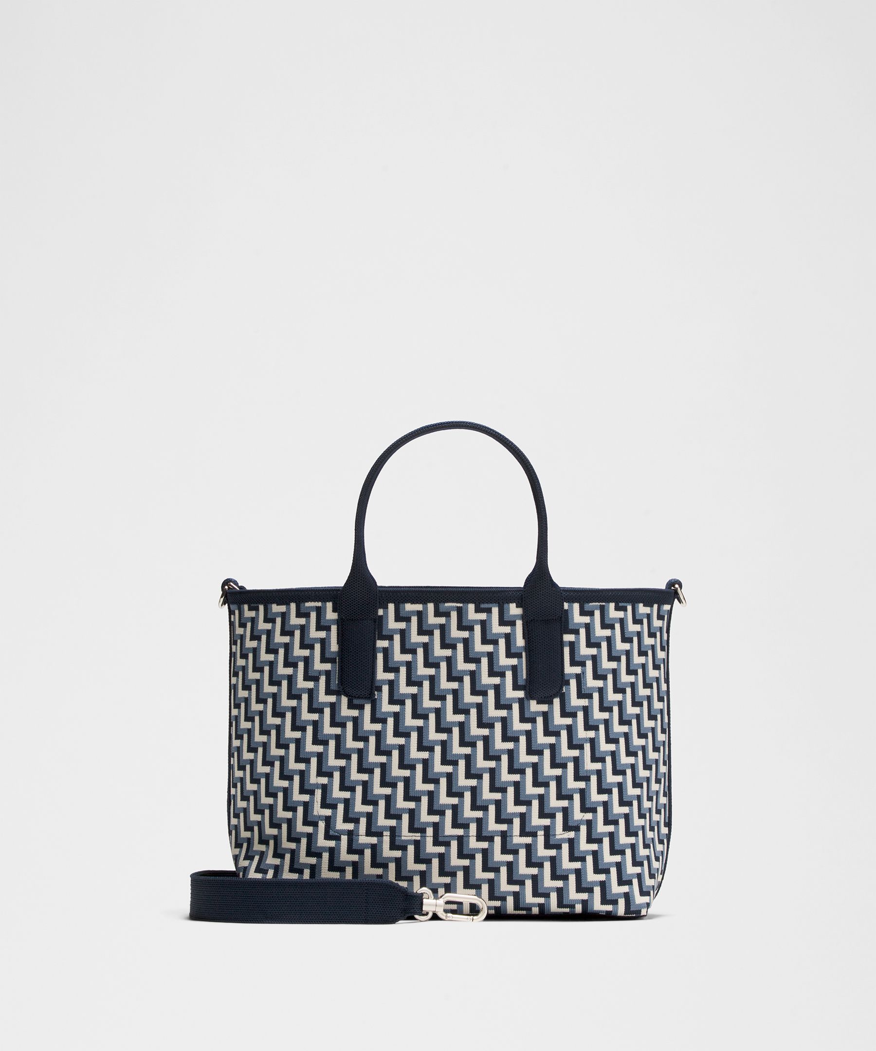 Lululemon - Classic Knit Small Tote Bag 8l - Blue,white/club Blue/washed Denim/light Ivory