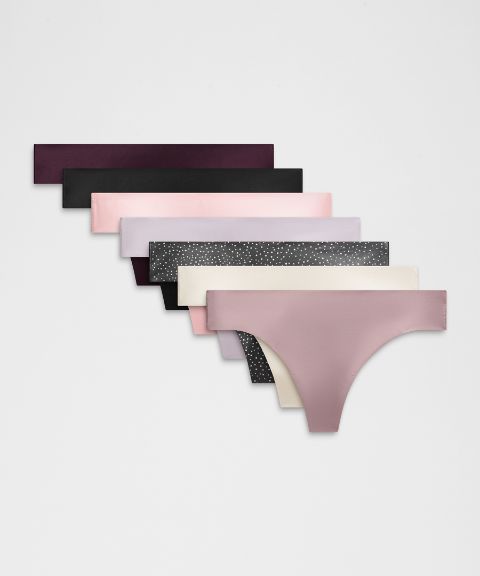 Lululemon InvisiWear Mid-Rise Thong Underwear *7 Pack