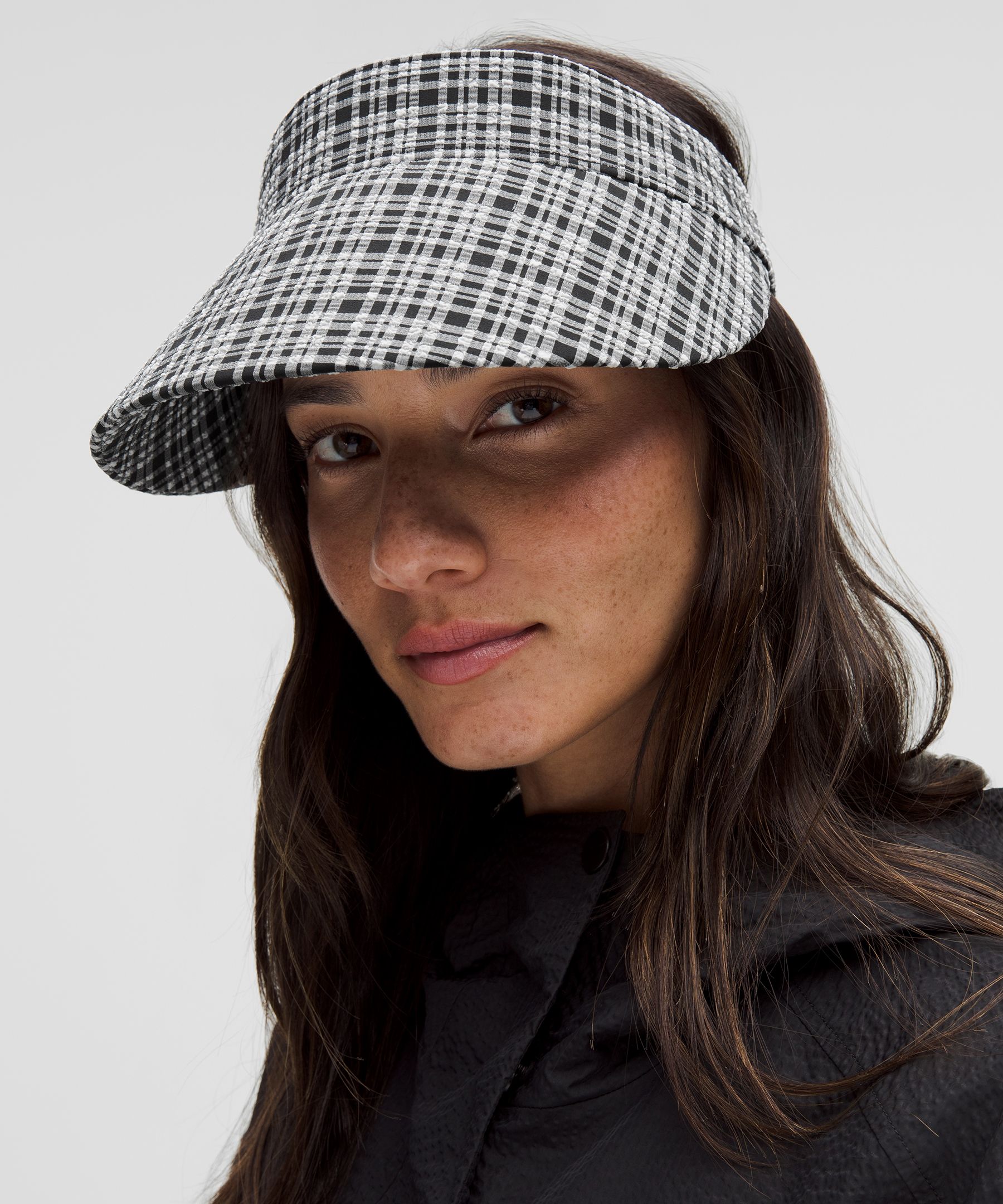 Lululemon Seersucker Check Removable Sweatband Visor