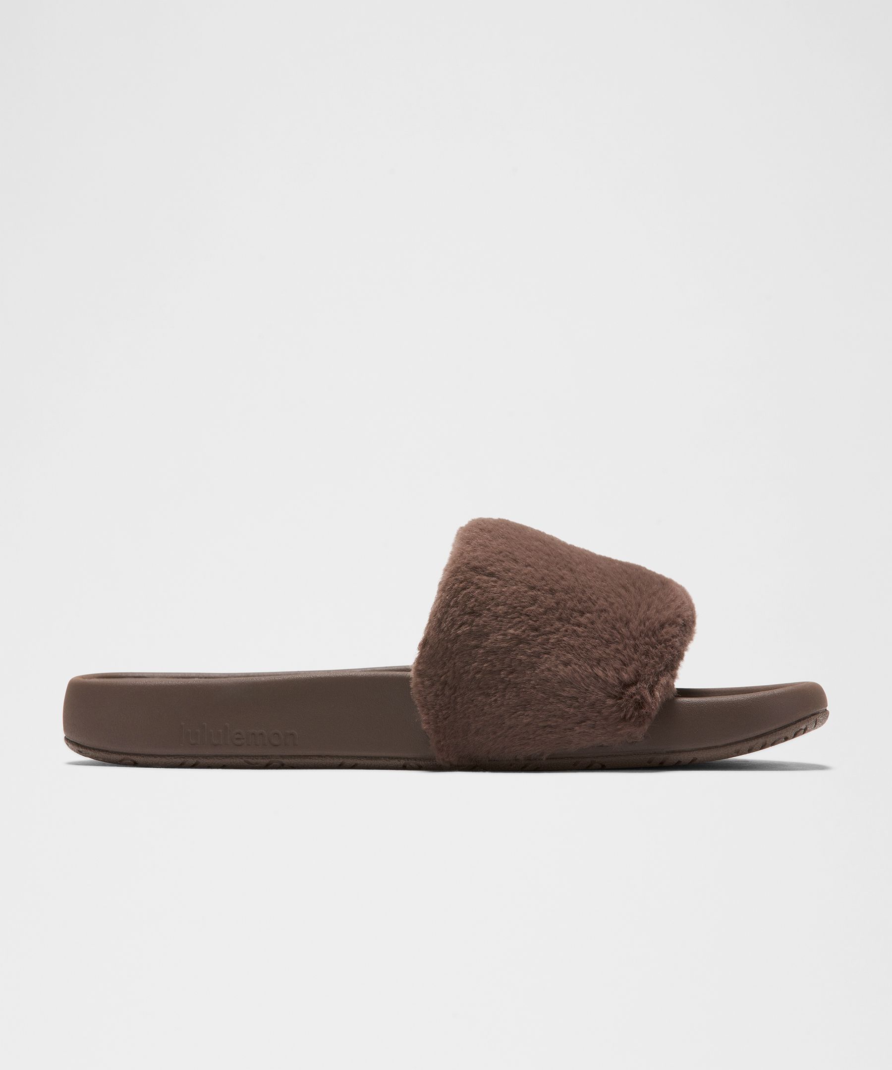 Lululemon Women's Restfeel Faux Fur Slide In Brown
