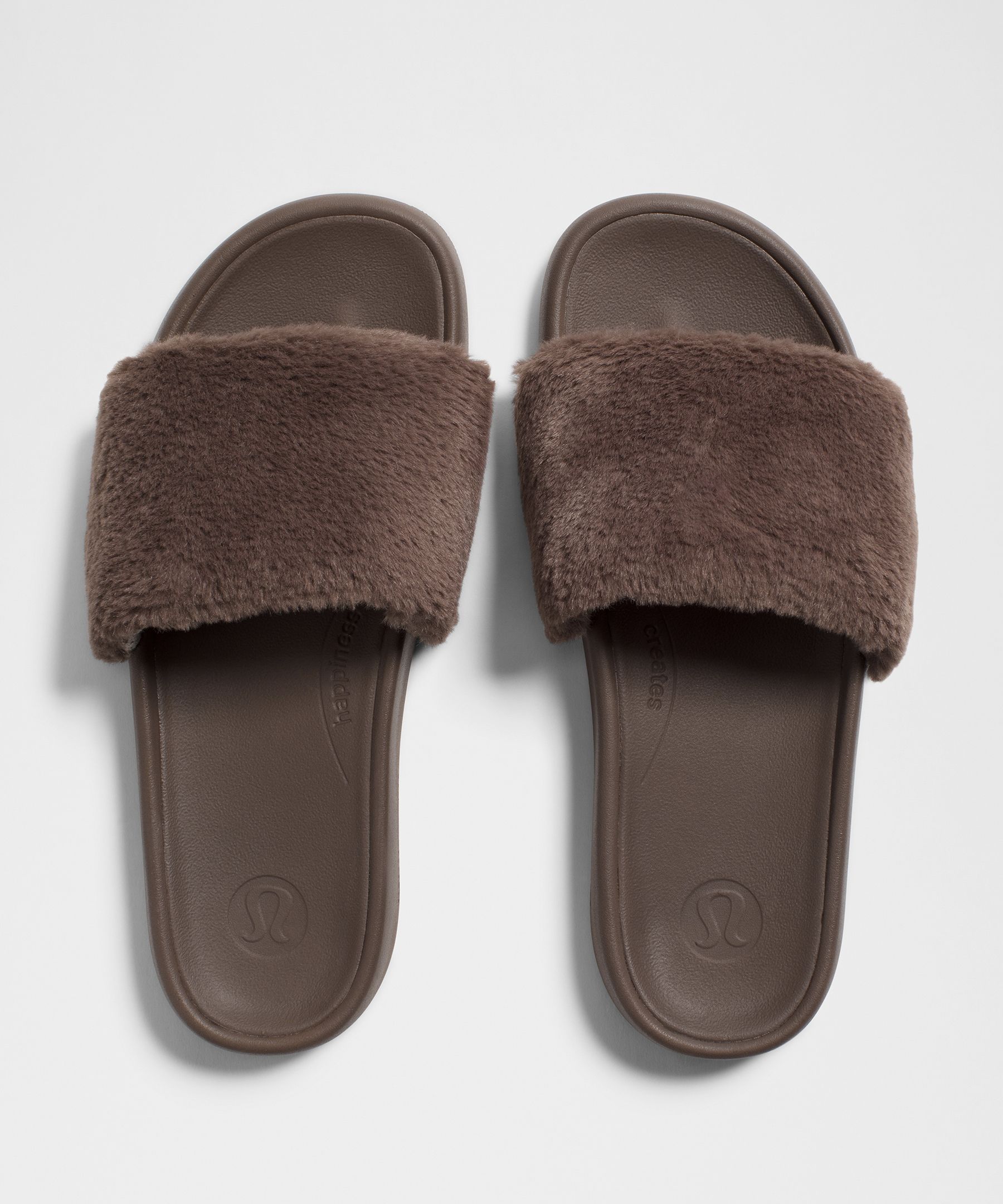 Lululemon Women's Restfeel Faux Fur Slide In Brown