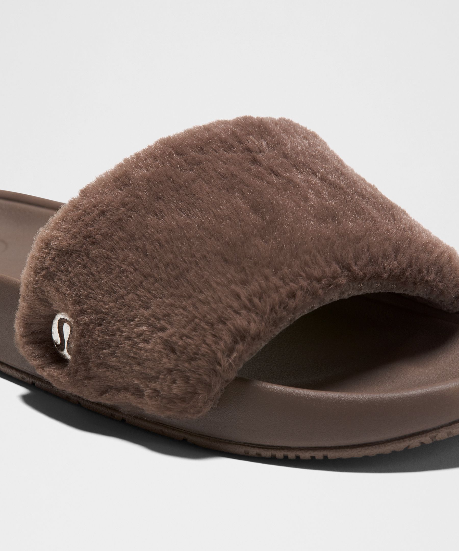 Lululemon Women's Restfeel Faux Fur Slide In Brown
