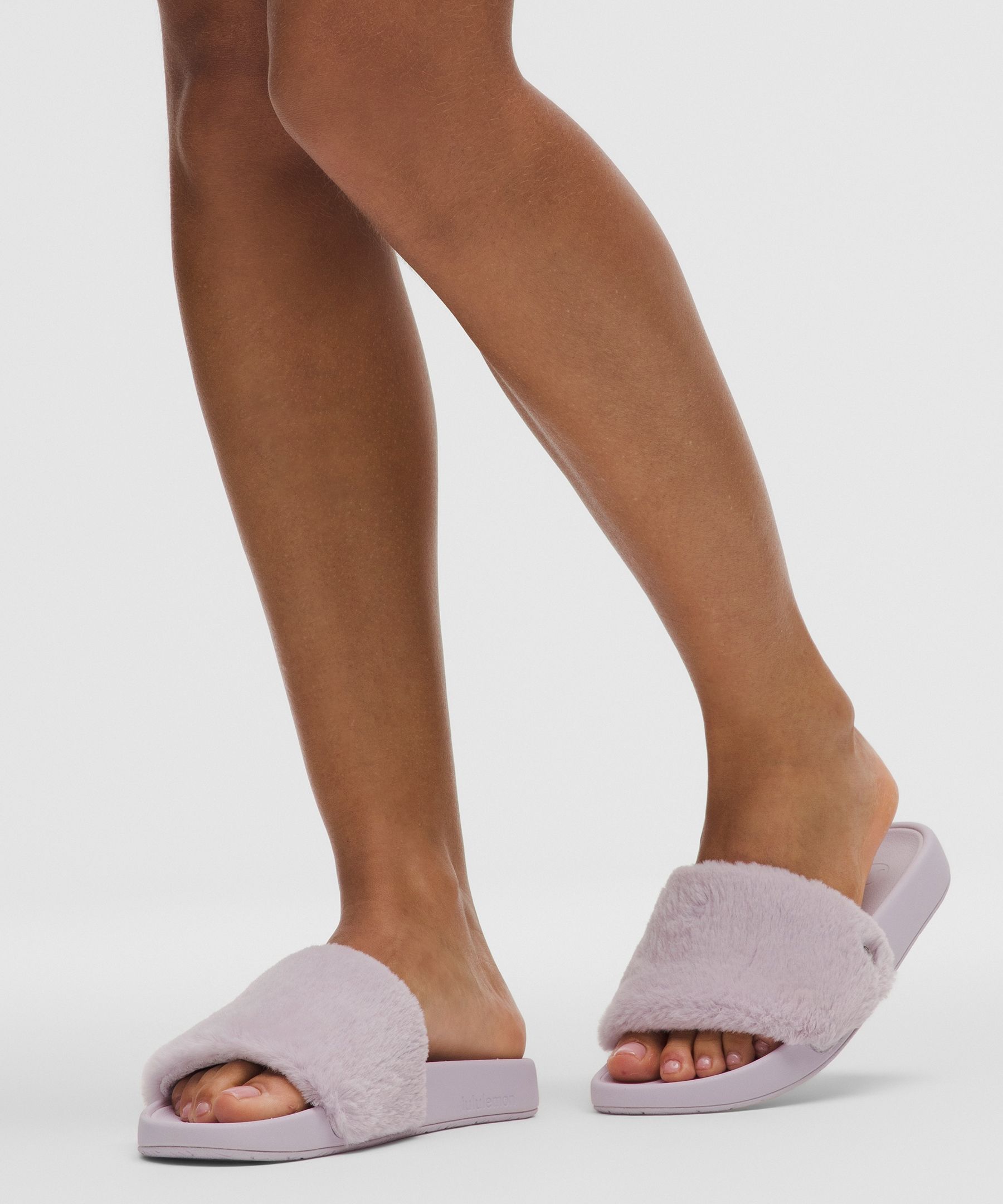 Lululemon Women's Restfeel Faux Fur Slide In Pink