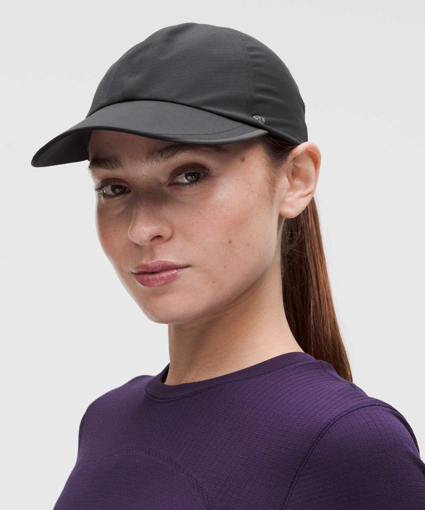 Женская беговая кепка Lululemon Fast and Free Ponytail, цвет: Чёрный — фото 2