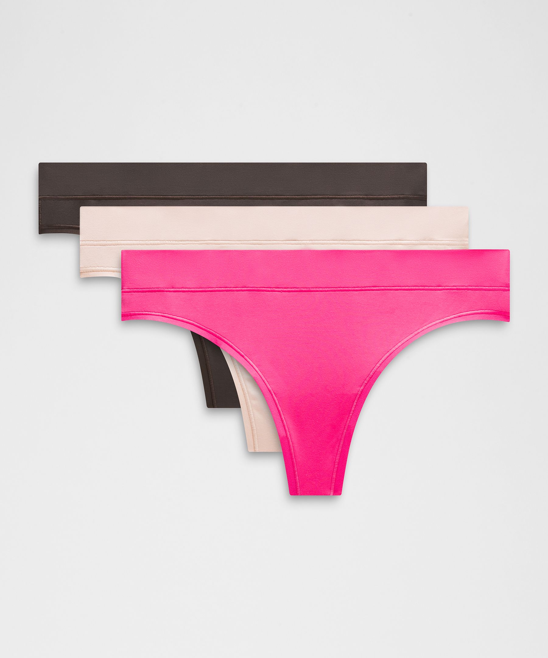 UnderEase Mid-Rise Thong Underwear 3 Pack *Updated