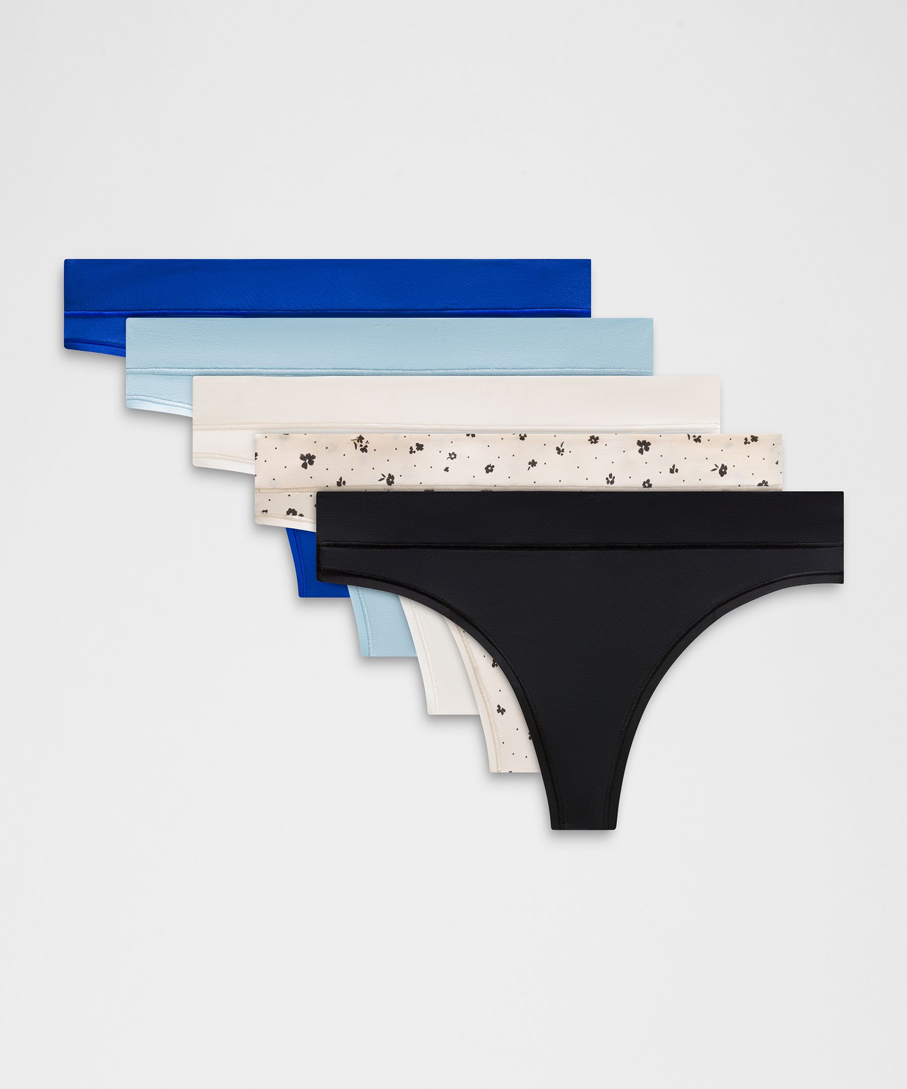 UnderEase Mid-Rise Thong Underwear 5 Pack *Updated