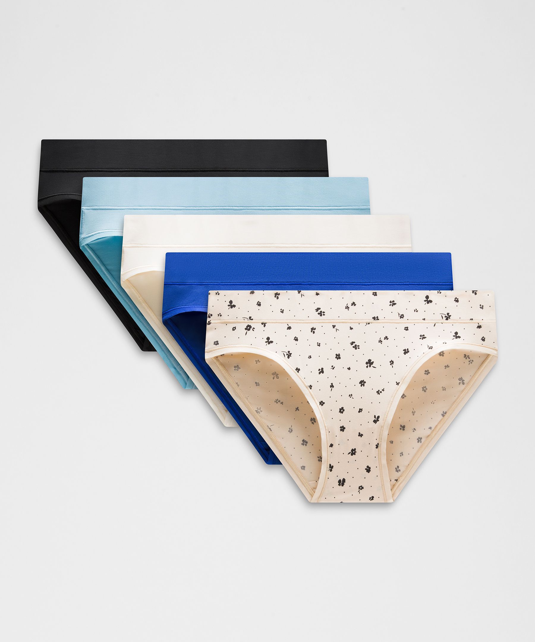 UnderEase Mid-Rise Bikini Underwear 5 Pack