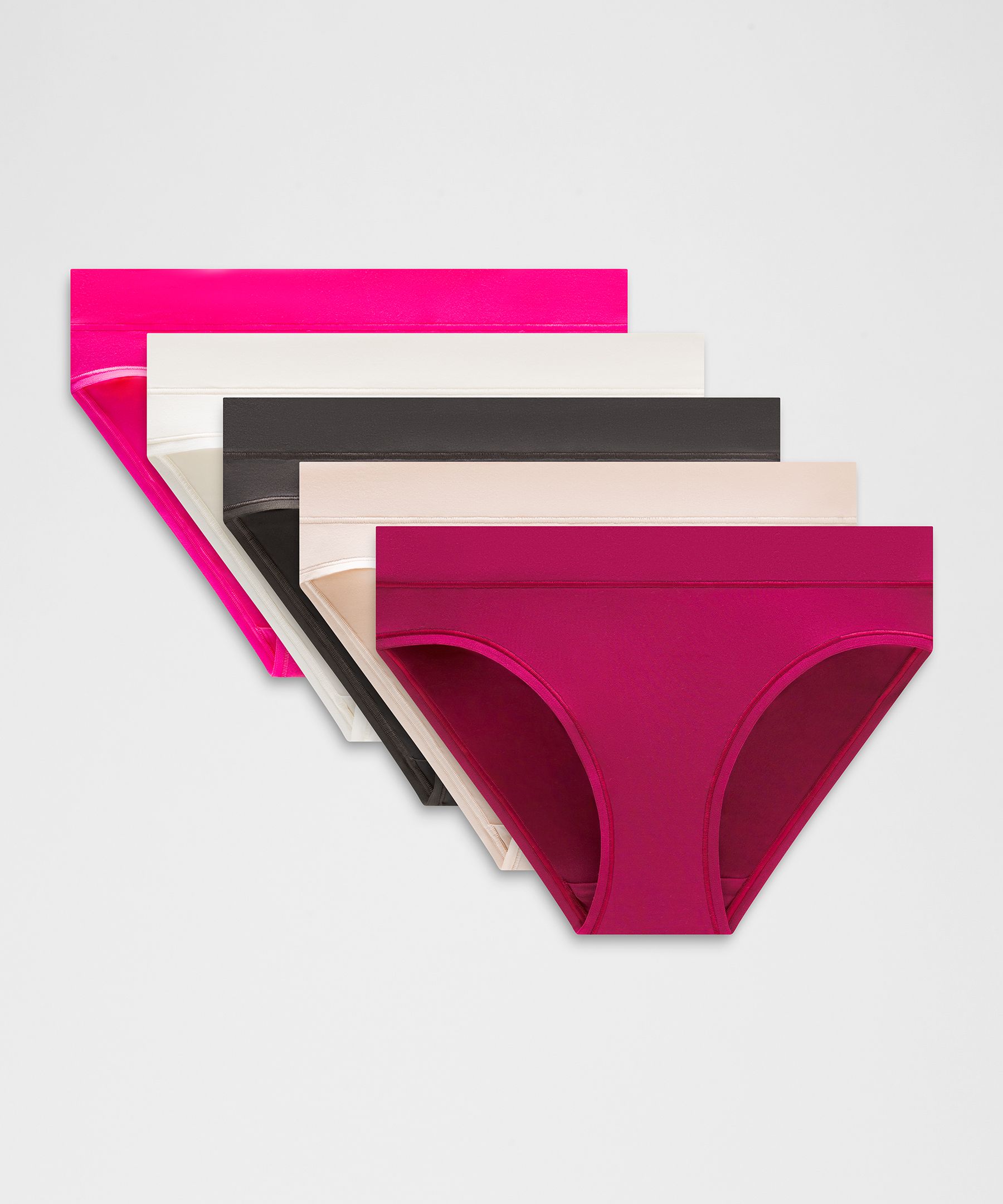 UnderEase Mid-Rise Bikini Underwear 5 Pack