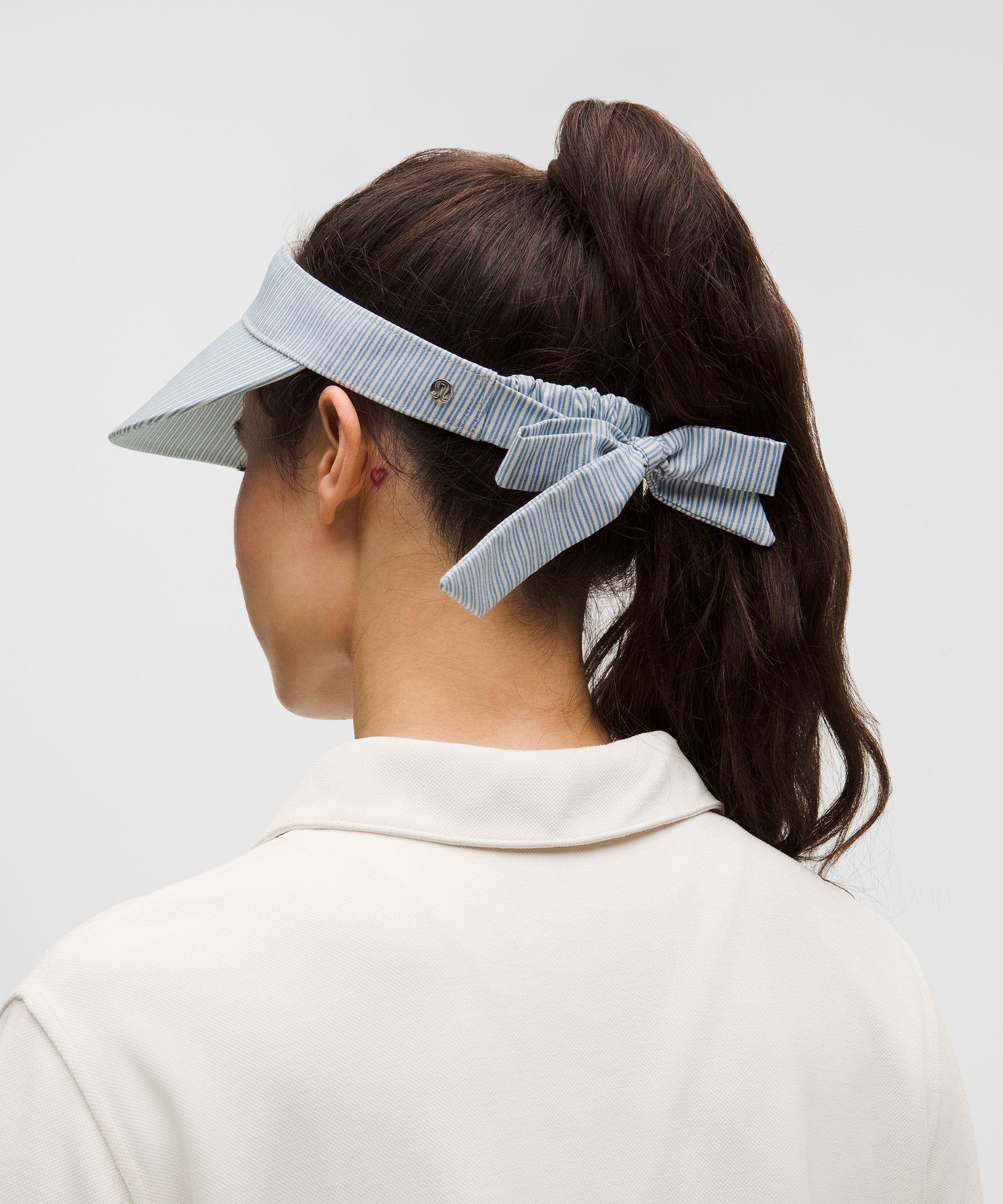 Striped Wide Brim Visor