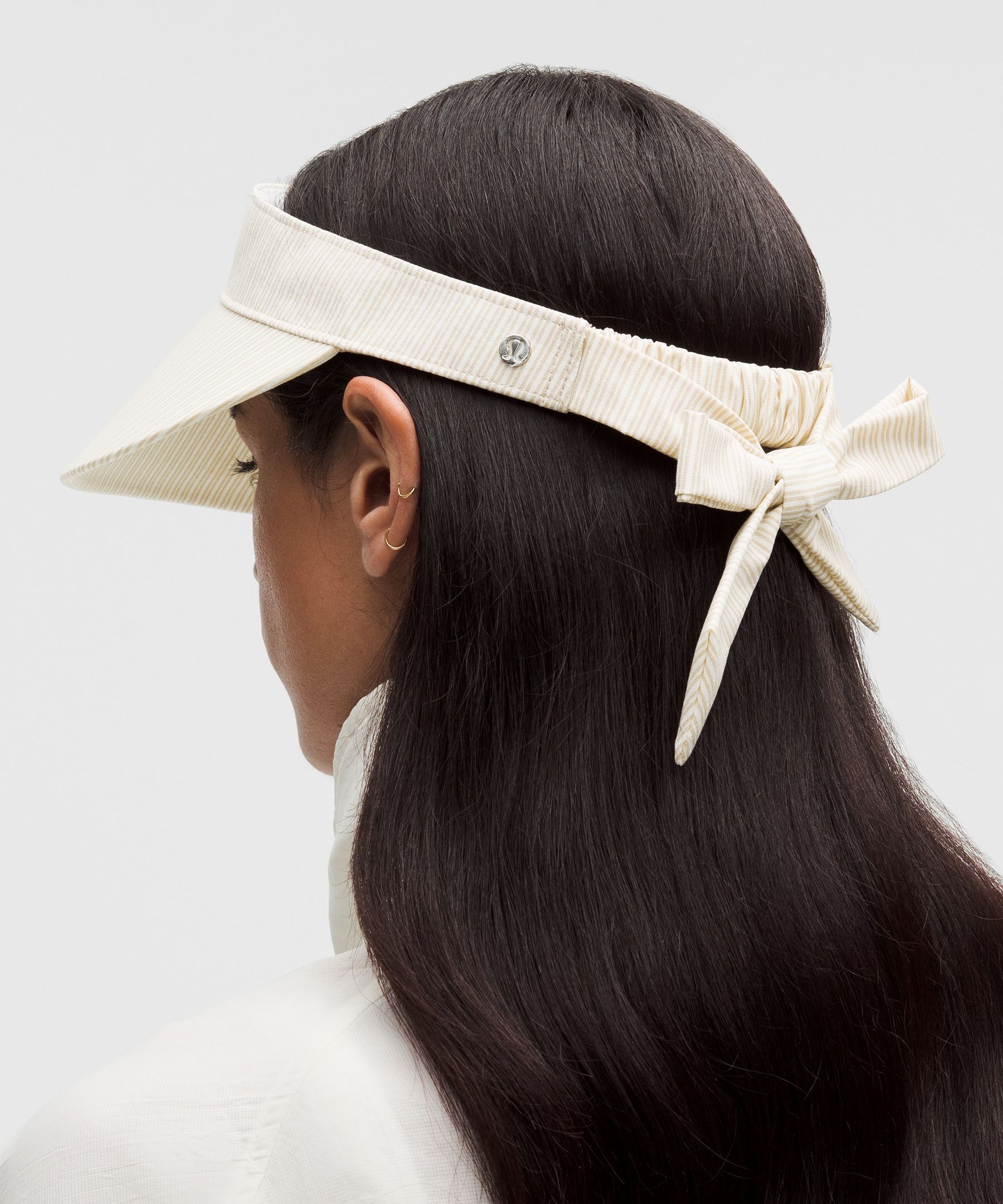 Striped Wide Brim Visor