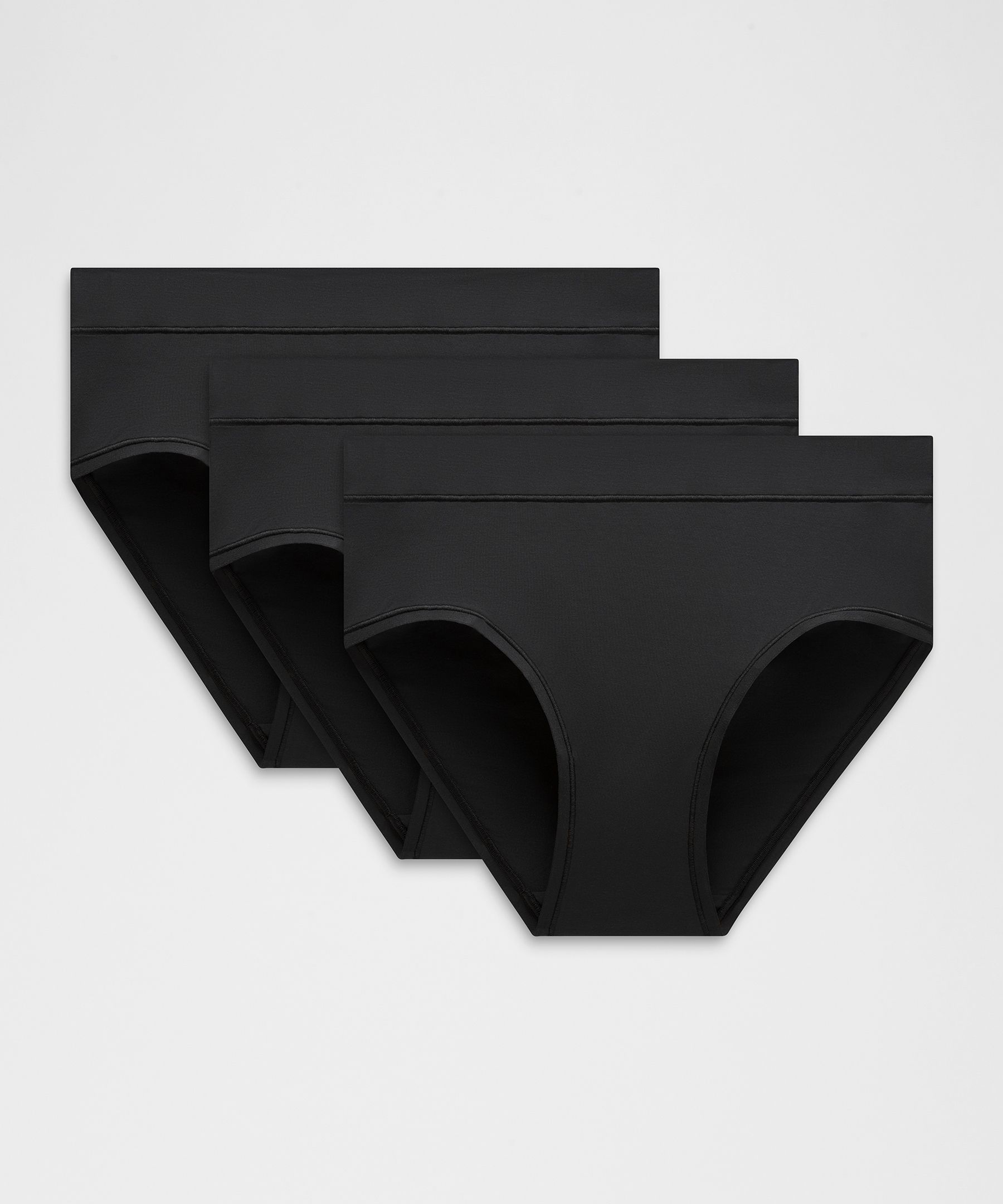 lululemon – Women’s UnderEase High-Rise Bikini Underwear 3 Pack – Color Black – Size Medium