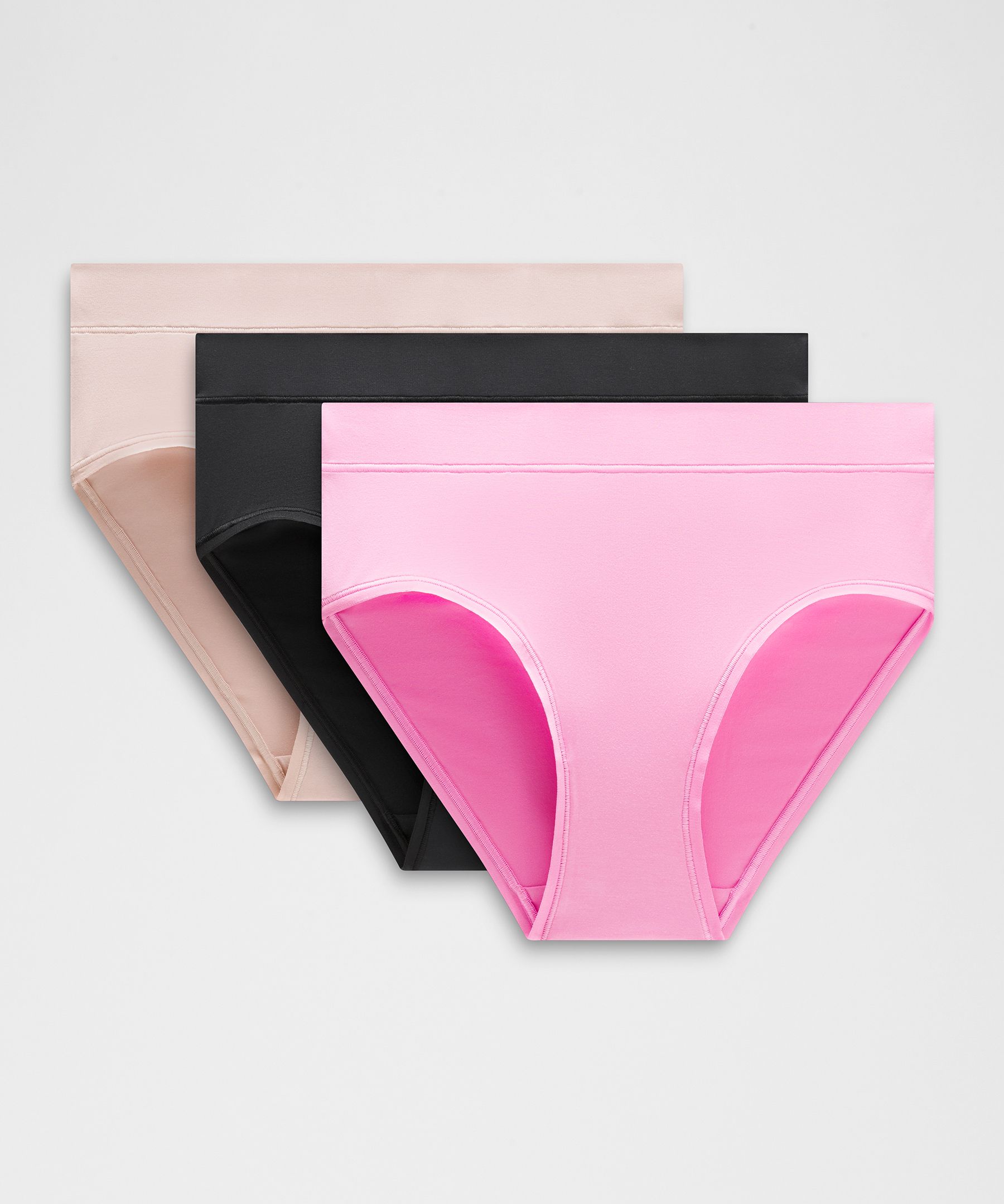 UnderEase High-Rise Bikini Underwear 3 Pack