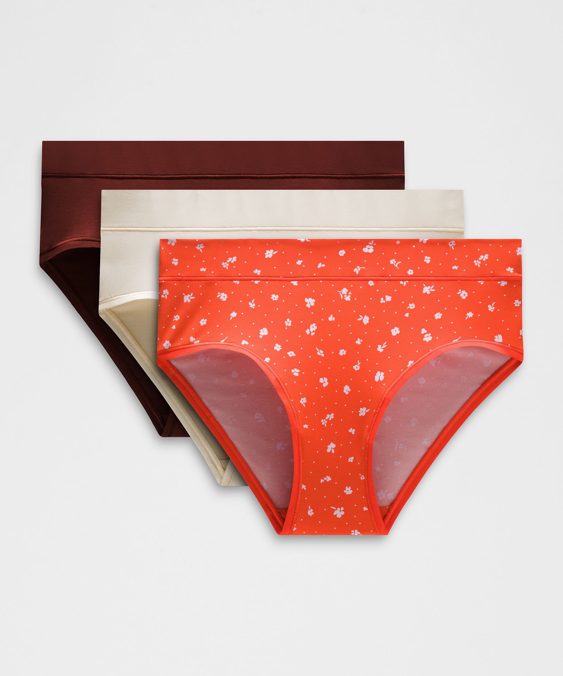 UnderEase High-Rise Bikini Underwear 3 Pack