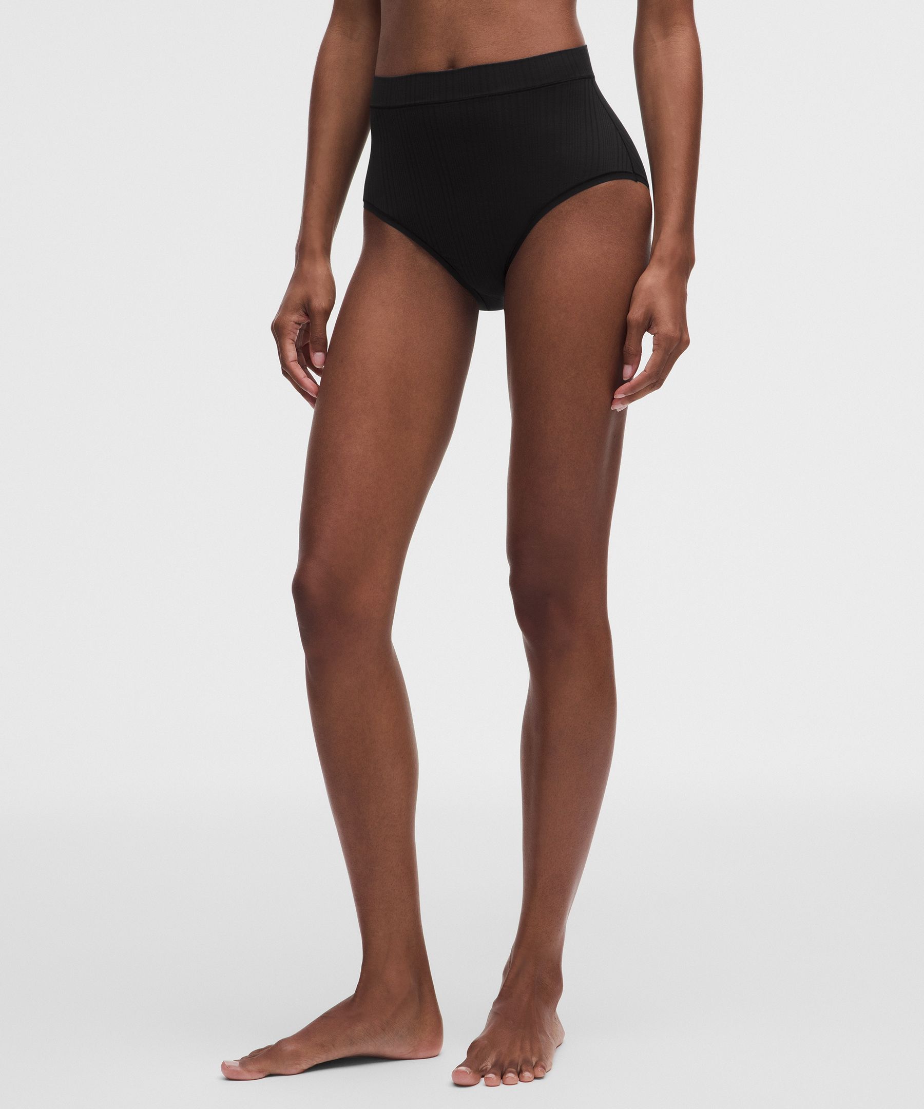 UnderEase High-Waist Ribbed Brief