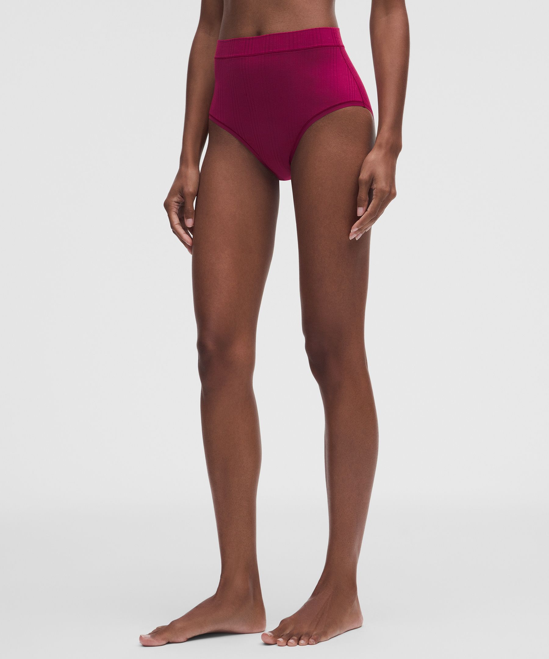 UnderEase High-Waist Ribbed Brief