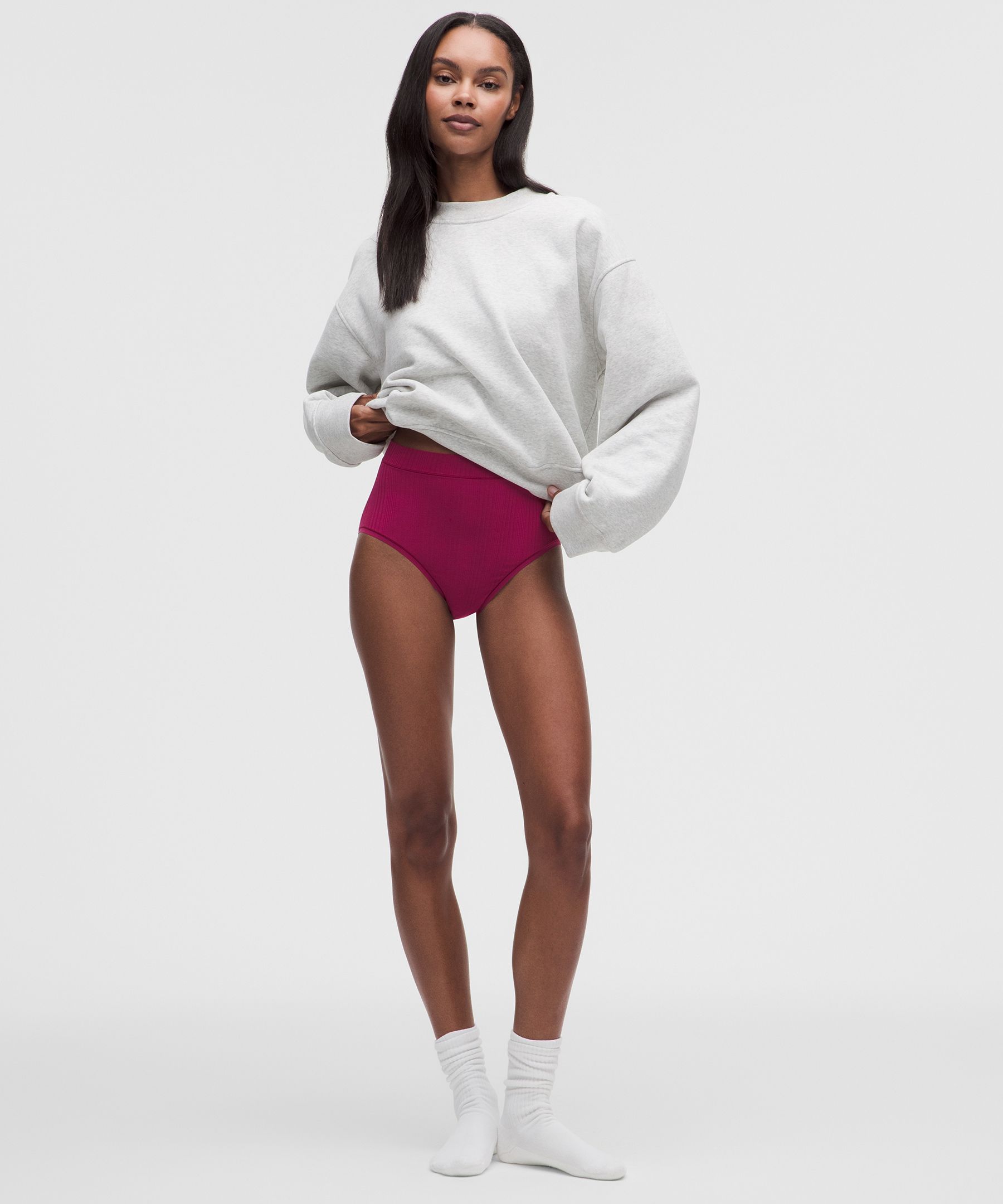 UnderEase High-Waist Ribbed Brief