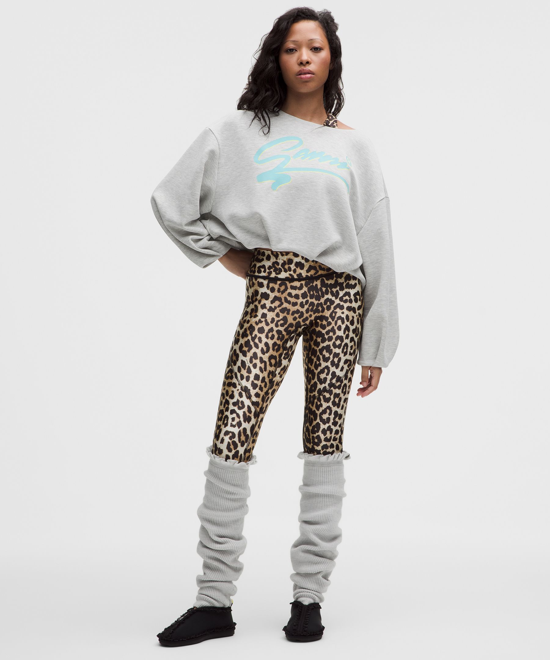 GANNI x lululemon ラッフル メリノウールブレンド レッグウォーマー