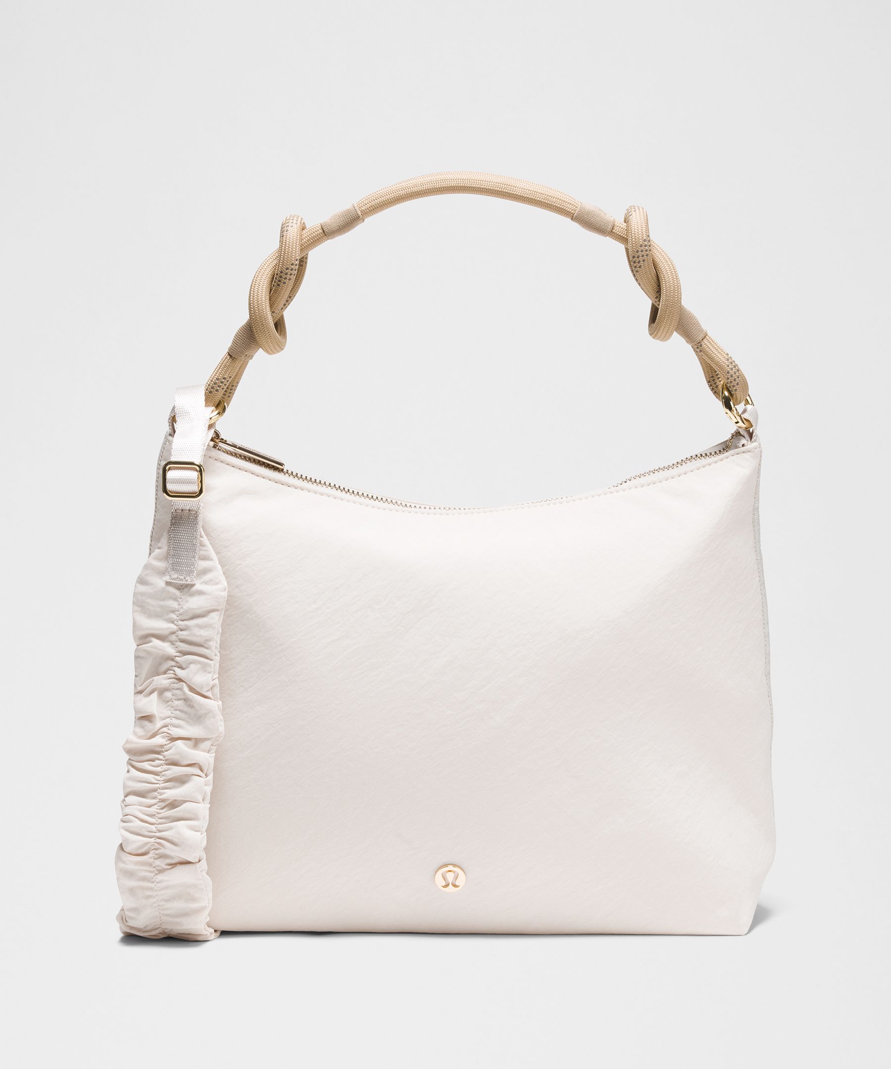 lululemon – Convertible Ruched Crossbody Bag 6.5L – Color Khaki/Gold/White