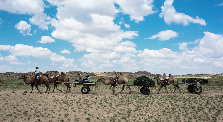 Yoga in the Gobi Desert, Mongolia