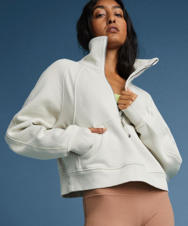 Lululemon Scuba Oversized Full Zip White Opal Lulu Fanatics | lupon.gov.ph
