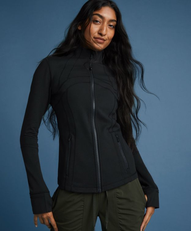 Women's Zip Up Cotton Light Hoodie Jacket (S, Black) at