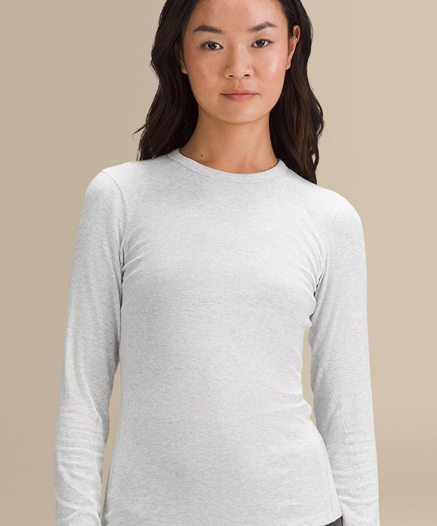 Lululemon Calm To Energy Long Sleeve - Girls - Heathered Pigment