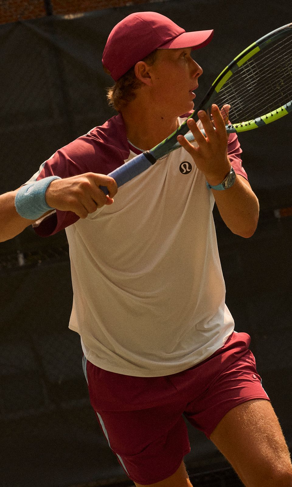 Pro Tennis Player and lululemon Ambassador Ethan Quinn wears the latest lululemon tennis gear.