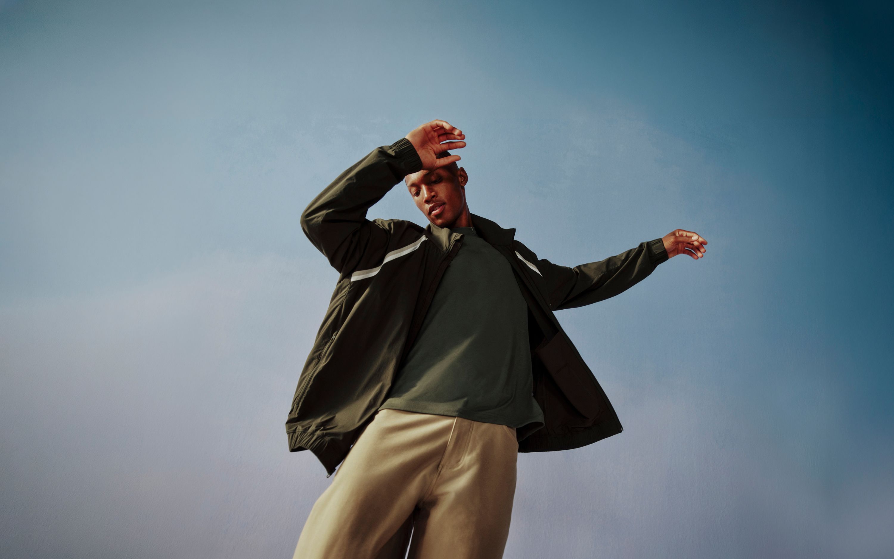 A person is wearing new summer styles, including the EasyFive™ Pant.