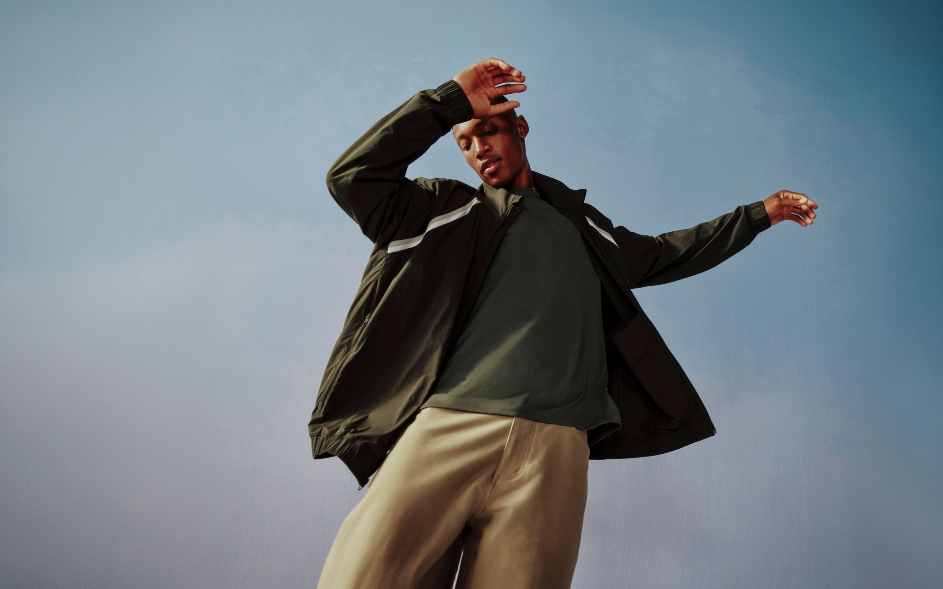 A person is wearing new summer styles, including the EasyFive™ Pant.