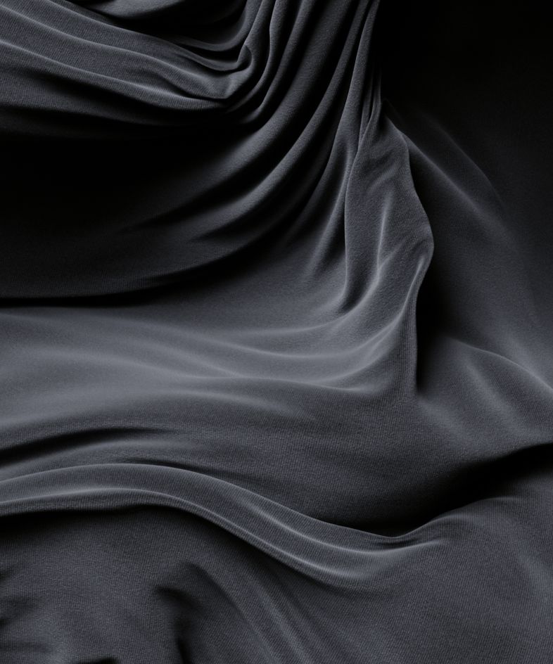 A close up look at the flowy fabric of Unrestricted Power. 