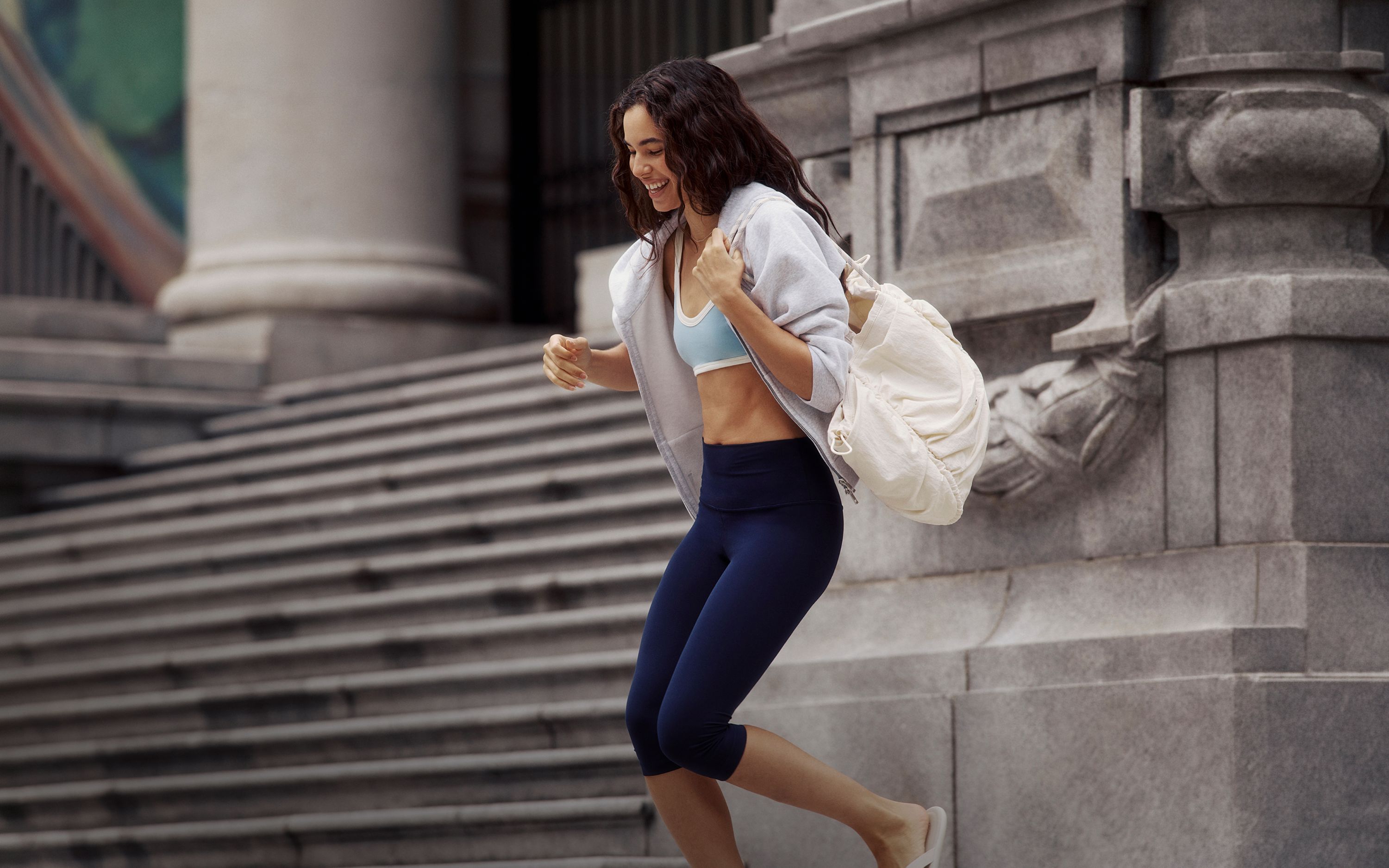 Person in lululemon clothes. 
