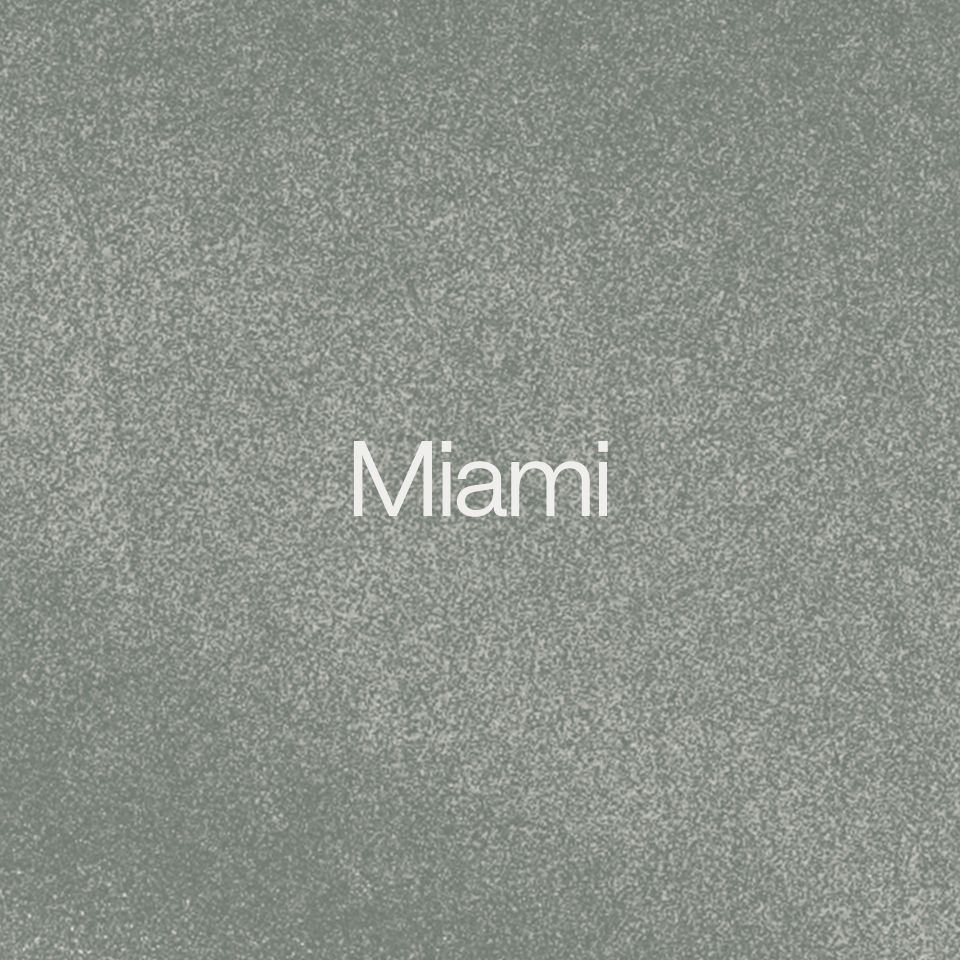 Abstract graphic with a grey gradient. A text overlay reads: "Miami."