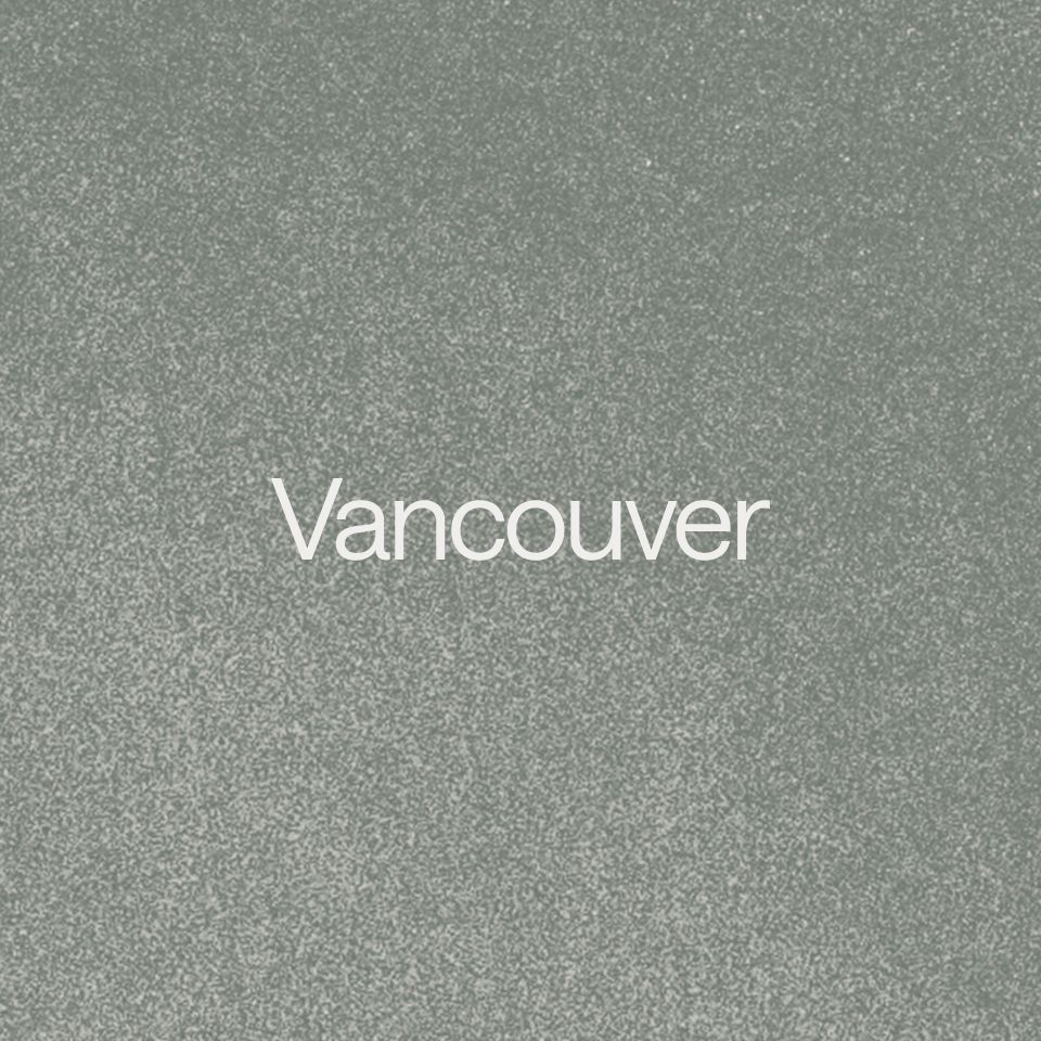 Abstract graphic with a grey gradient. A text overlay reads: "Vancouver."