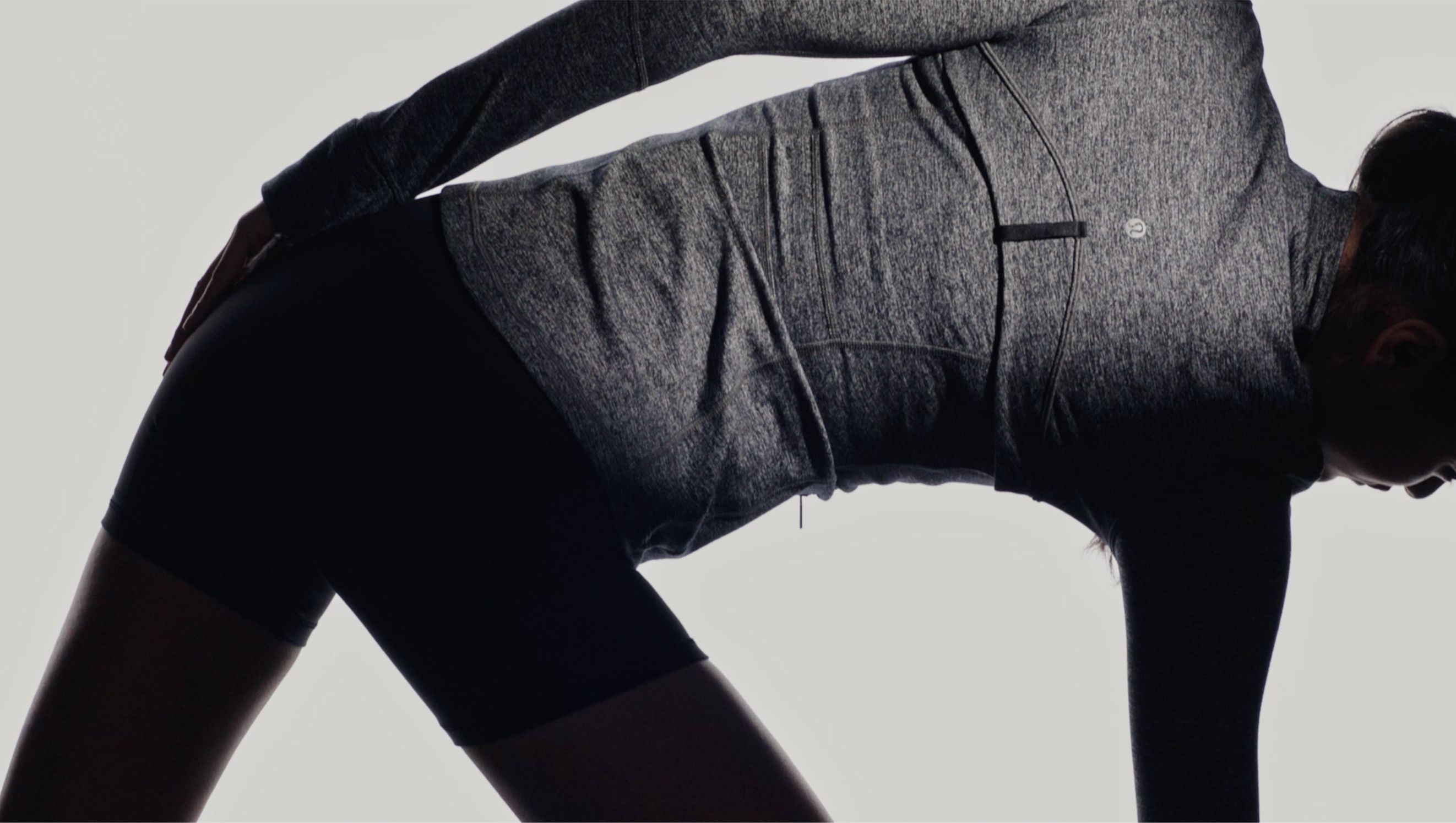 Fashion Jackson Wearing lululemon Black Cropped Sweatshirt lululemon Align  Black Leggings…