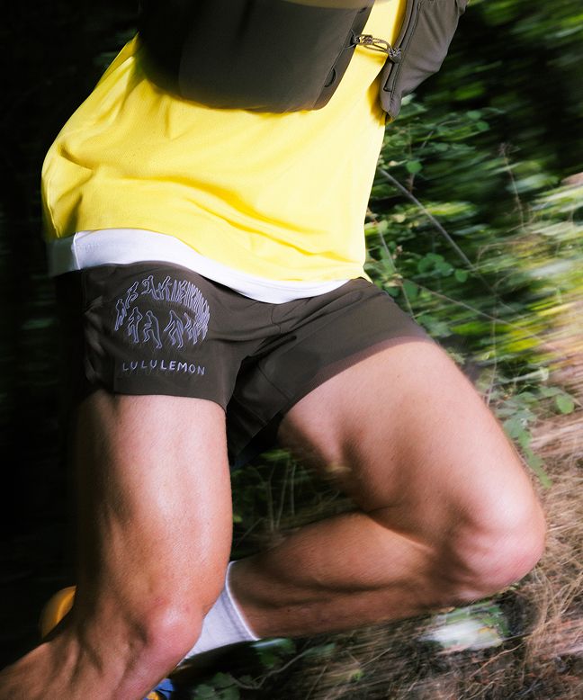 A person wears the lululemon x Geoff McFetridge collaboration.