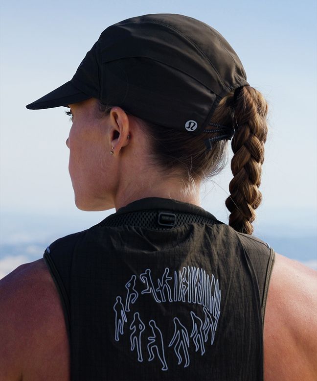 A person wears the lululemon x Geoff McFetridge collaboration.