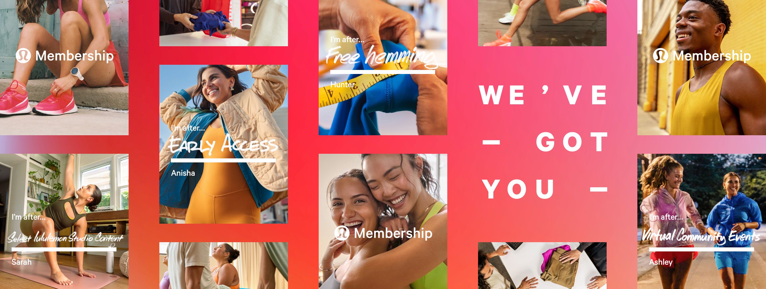 Lululemon loyalty program.