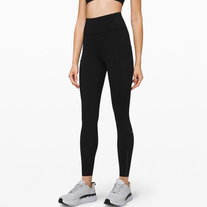 ルルレモン　Fast and Free タイツ25\" ブラック　ランニング Lululemon Fast & Free 7/8 Tight II *Nulux 25