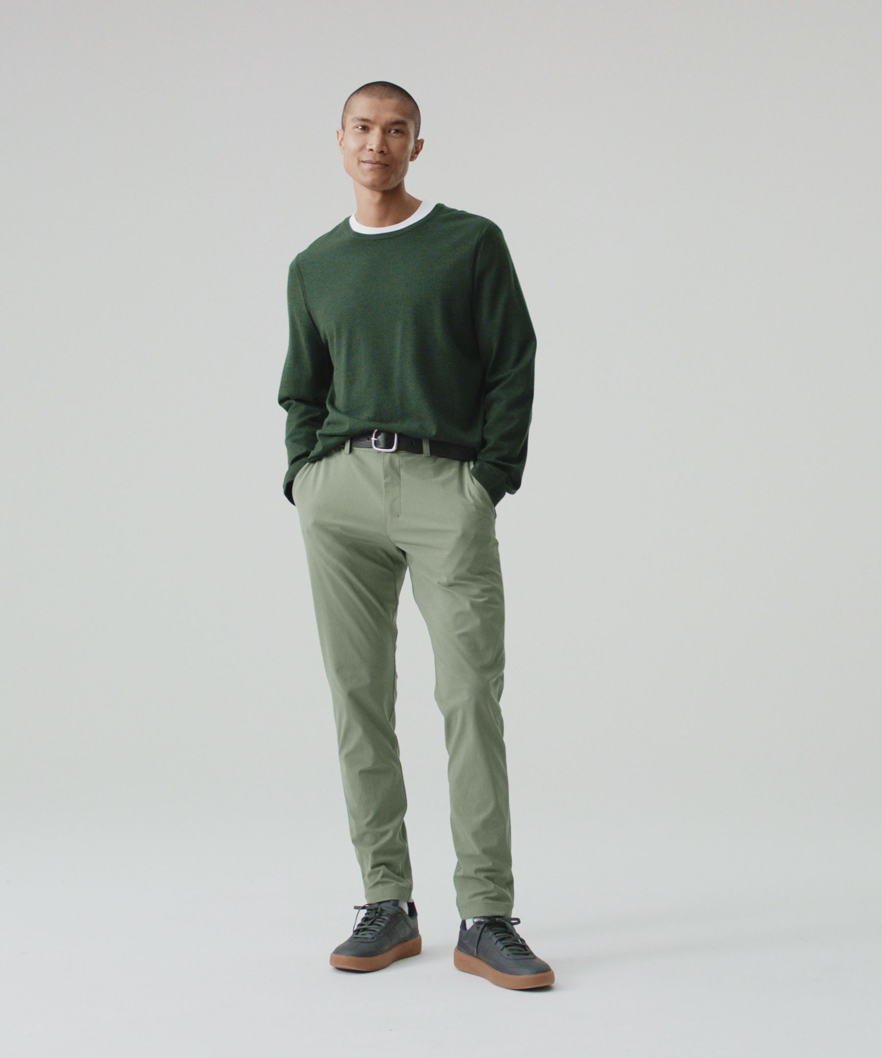 【mnem】Warp cut pants Lululemon ABC Relaxed-Fit Crop Pant *Utilitech - Raw Linen