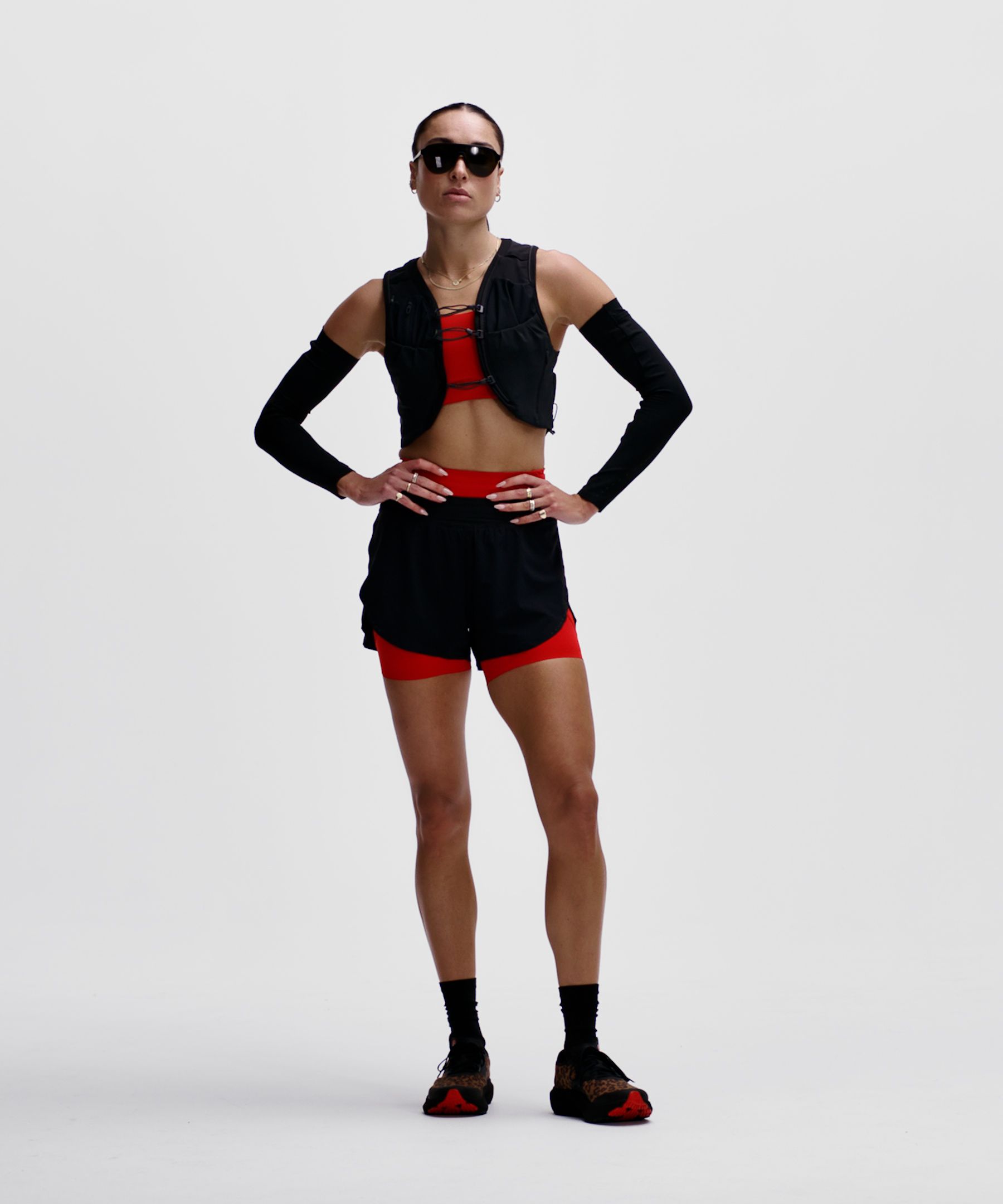 Short Fast and Free fendu taille haute coupe classique 8&nbsp;cm video preview