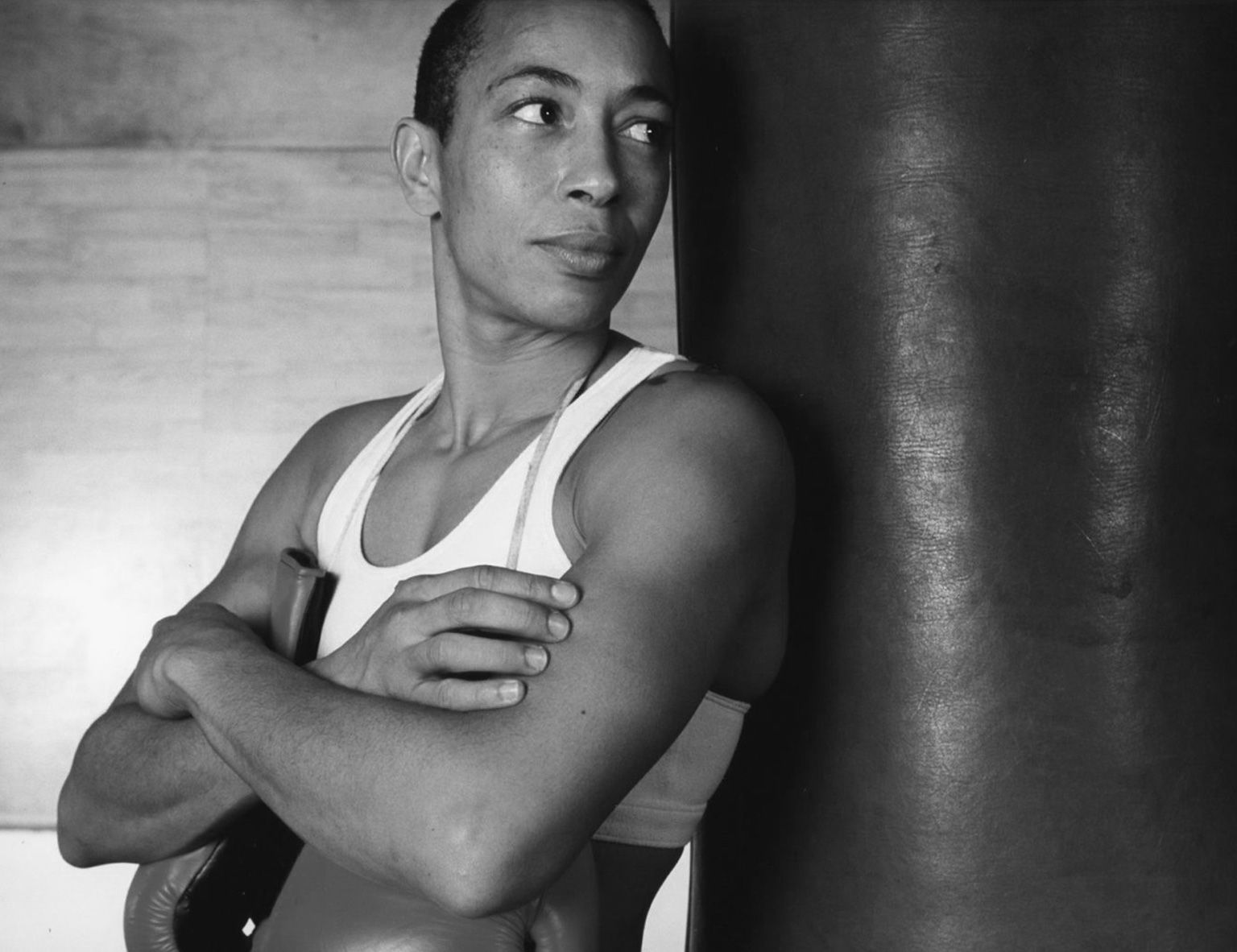 Image of seven-time undefeated boxing champ, and lululemon ambassador, Michele Aboro. 