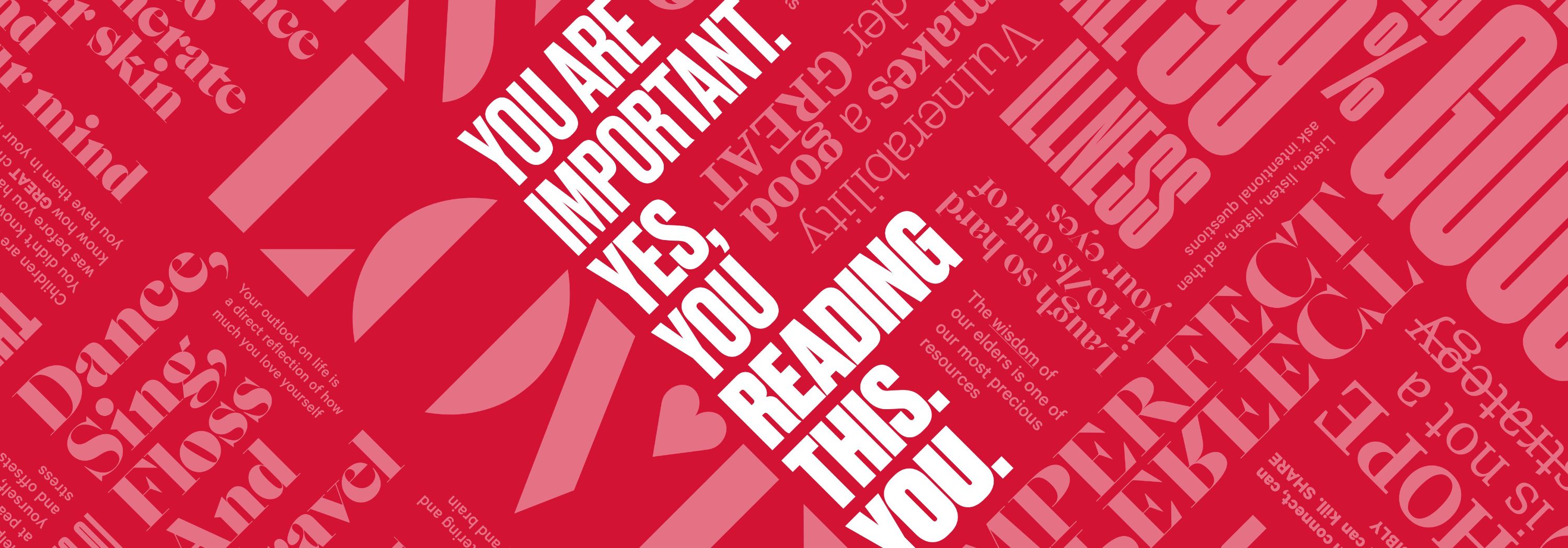 Image of the manifesto with the line “You are important, yes you reading this, you.” highlighted. 
