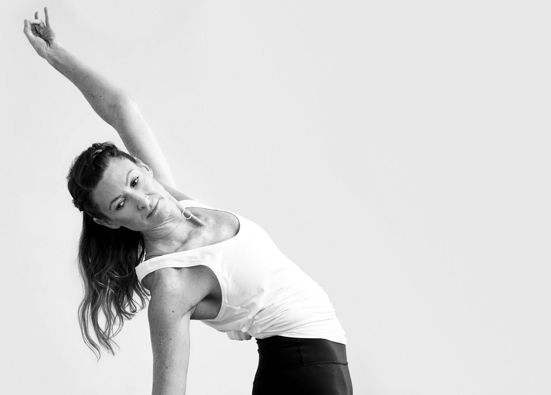Janet stone in yoga pose