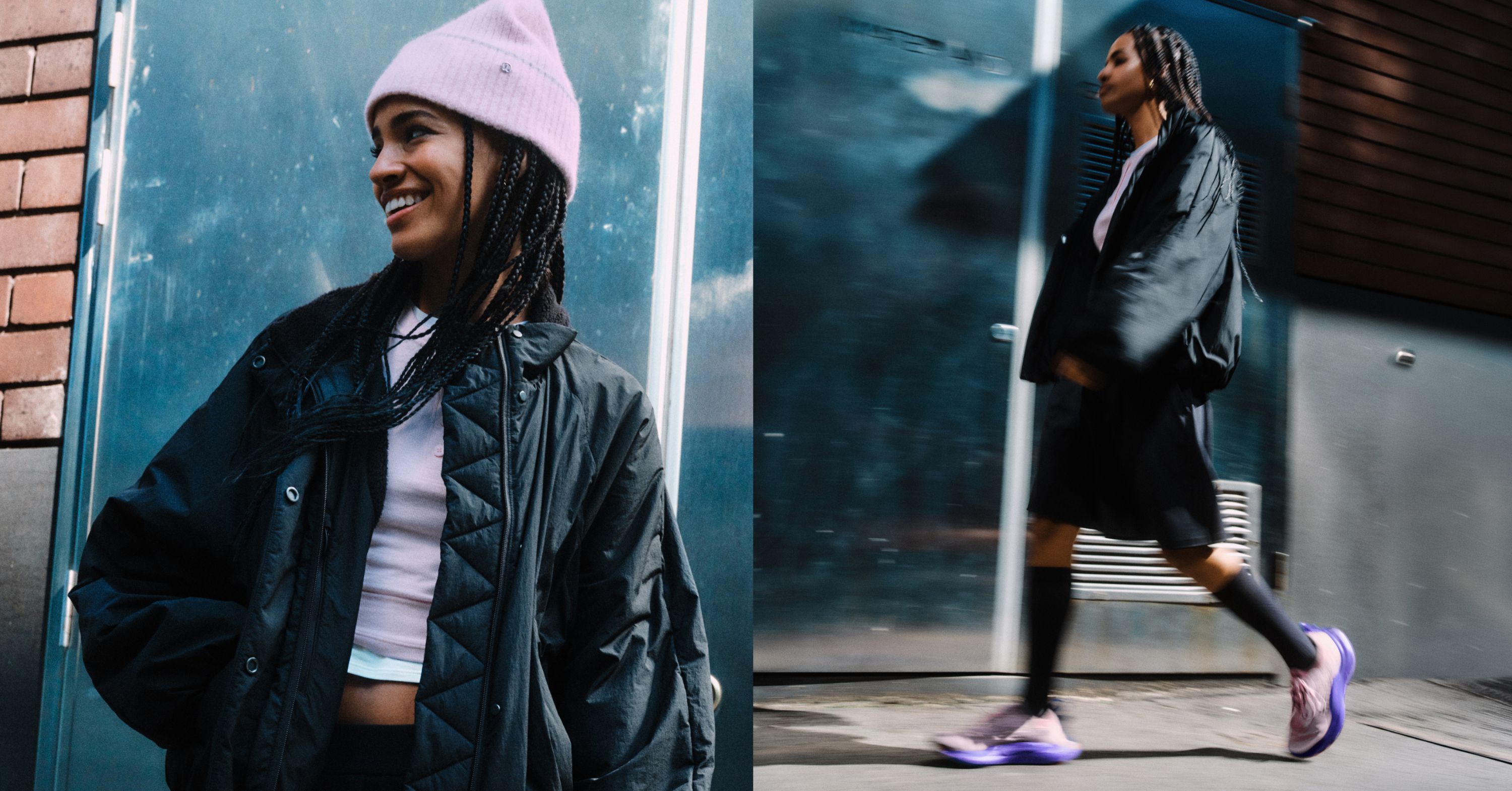 Woman wearing lululemon Water-Resistant Fleece-Lined Jacket