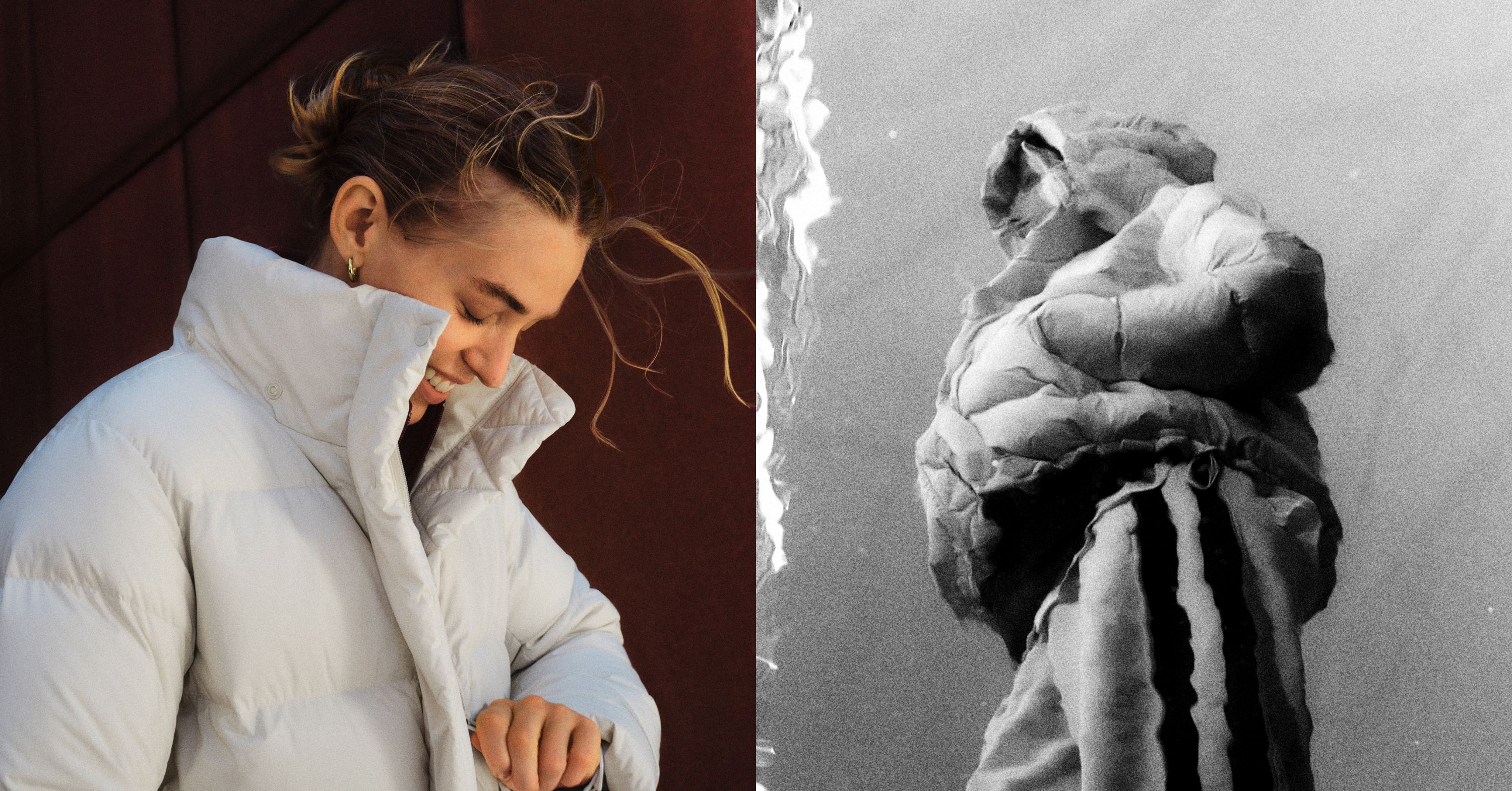 Woman wearing lululemon Wunder Puff Jacket