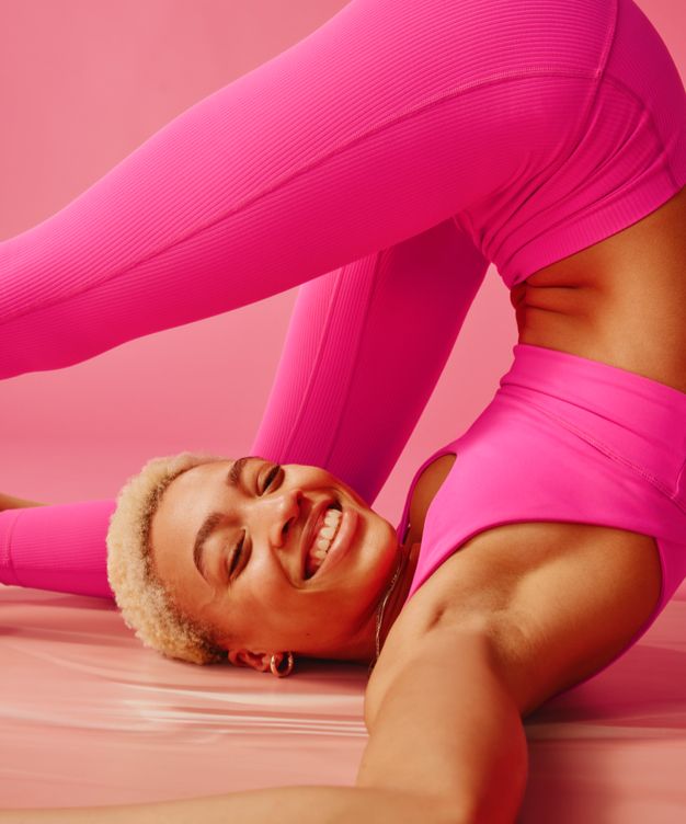 Lululemon Pink Gray High Times Pant Reversible 7/8 Leggings Yoga